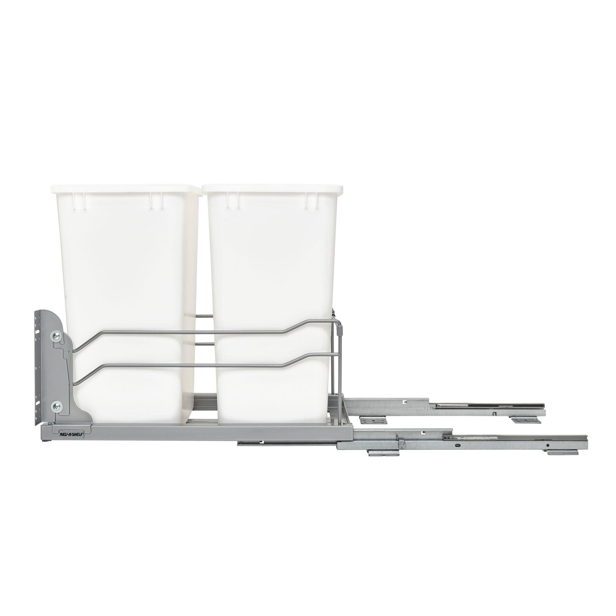 Rev-A-Shelf Double Pull Out Trash Can 35 Qt with Soft-Close