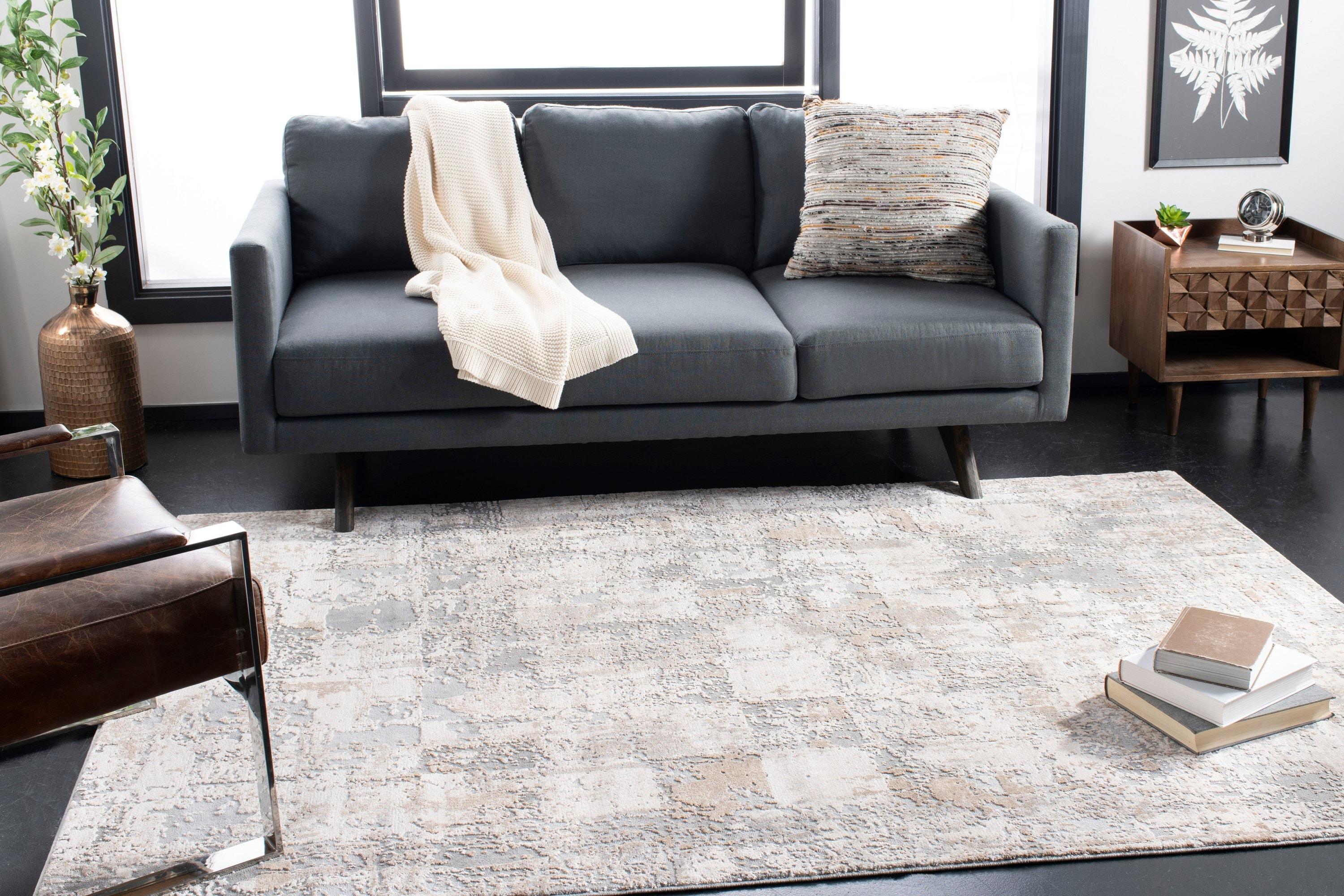 Invista INV435 Power Loomed Runner Rug - Cream/Beige - 2'x8' - Safavieh