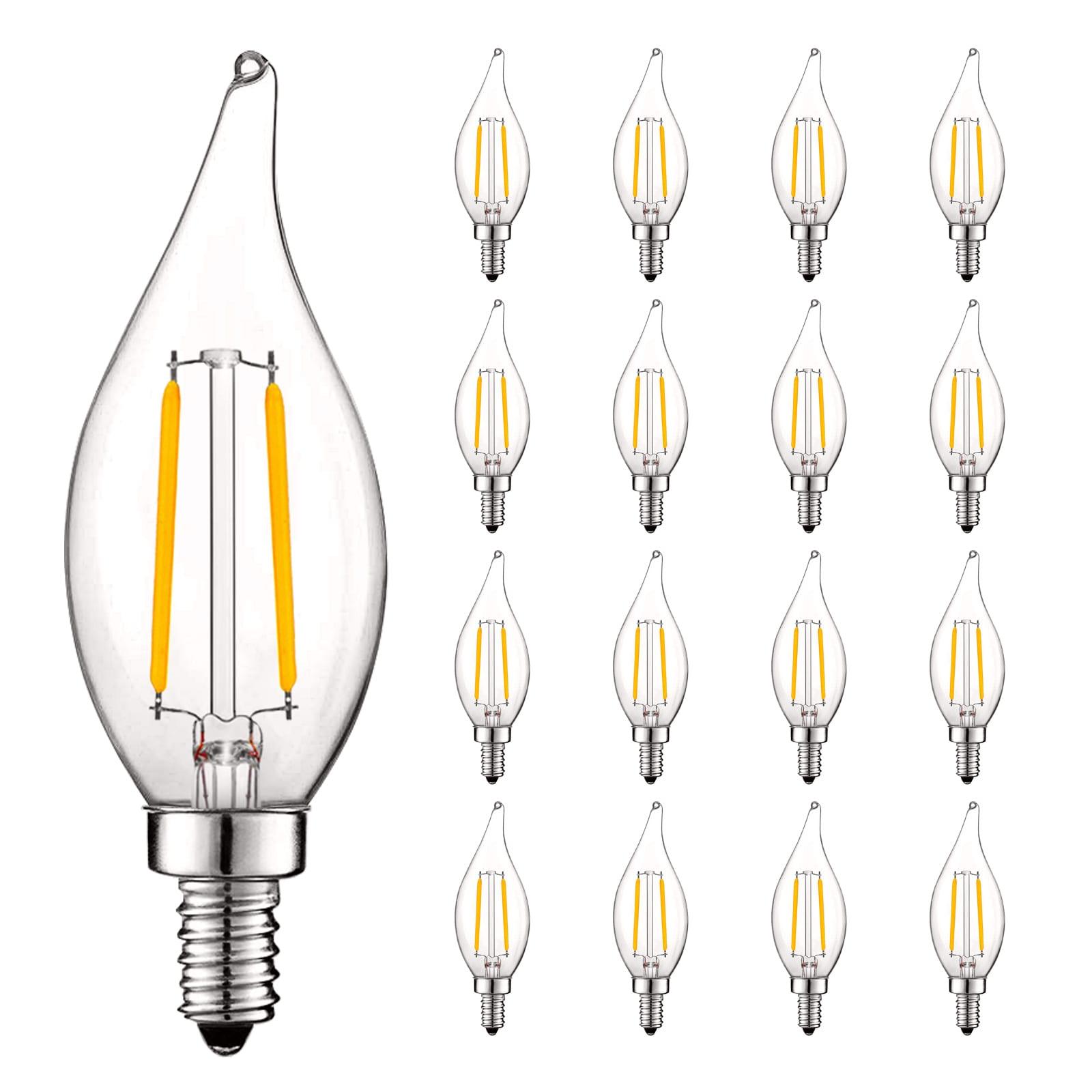 4 Watt (40 Watt Equivalent), CA11 LED, Dimmable Light Bulb, E12/Candelabra Base