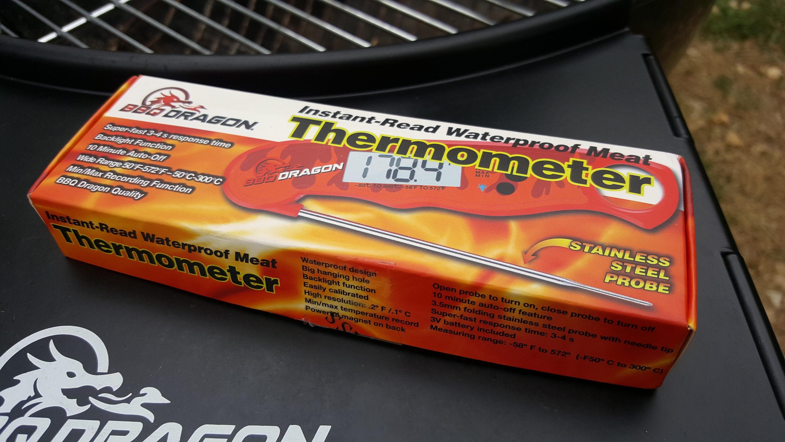 BBQ Dragon Meat Thermometer Digital - Waterproof Instant Read Food Thermometer for Cooking, Baking, & Grilling - Digital Meat Thermometer with Probe - Kitchen Thermometer for Cooking & Candy Making