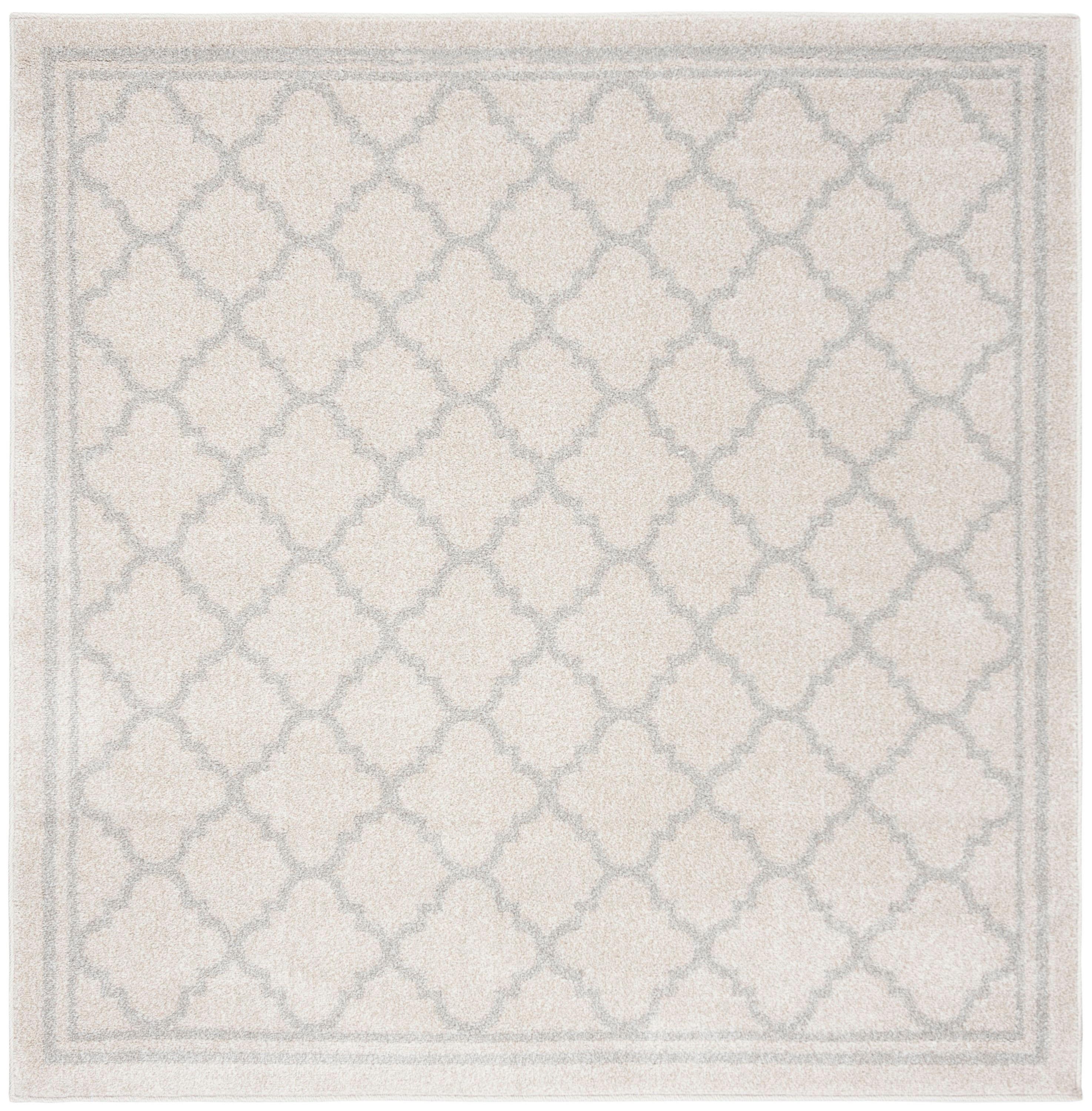 Amherst AMT422 Power Loomed Indoor Area Rug - Beige/Light Grey - 5'x5' - Safavieh