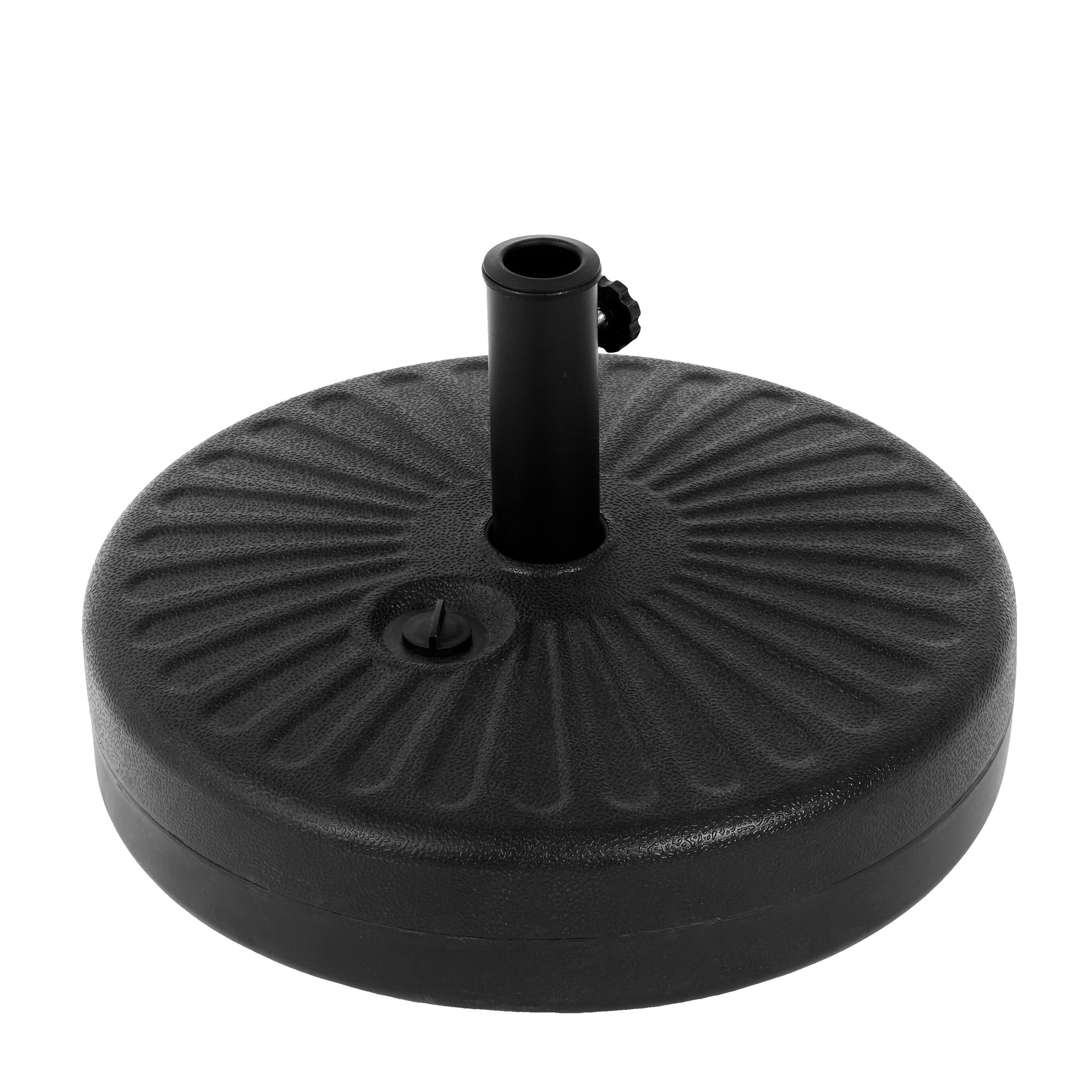 Plastic Patio Umbrella Base in Black