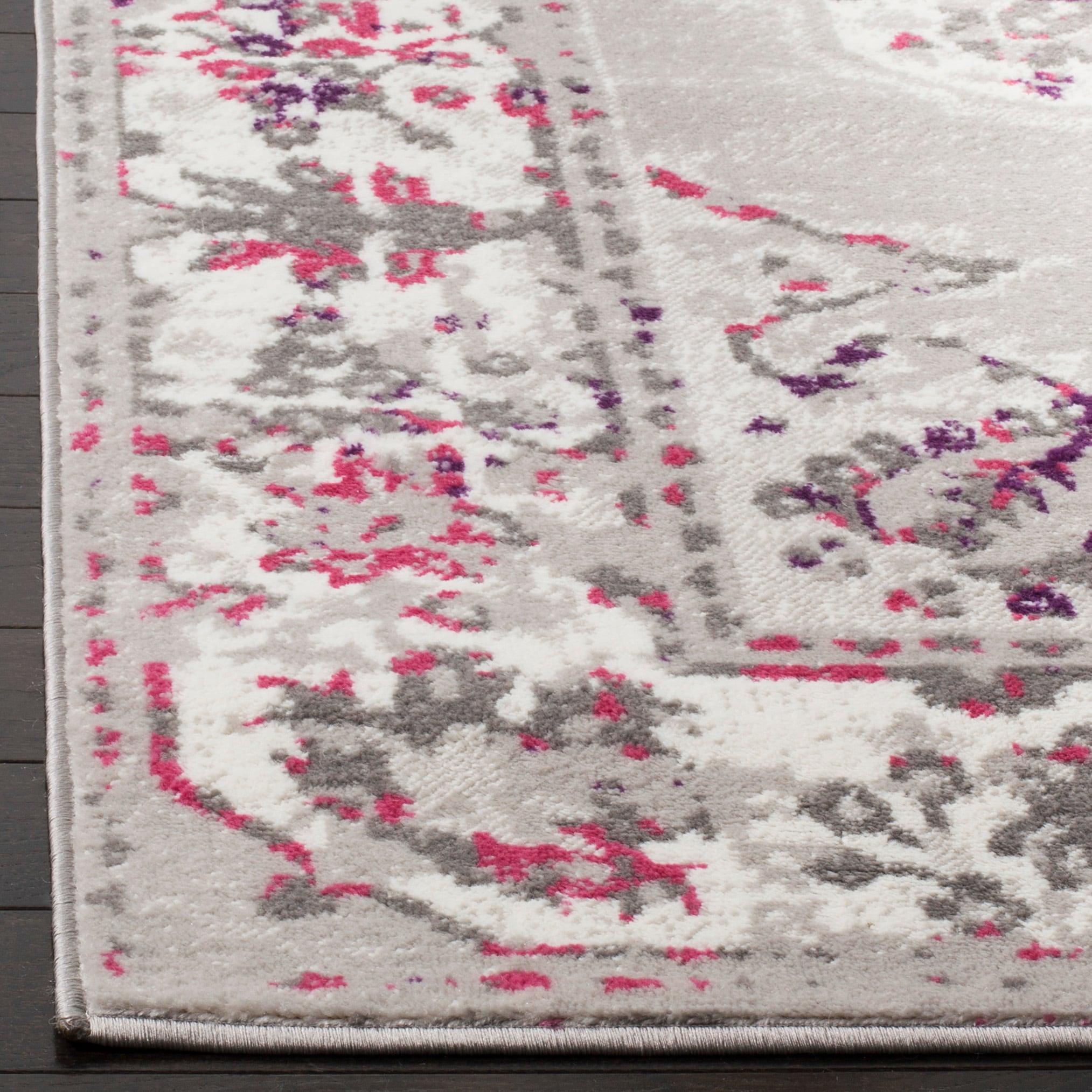 Skyler SKY169 Power Loomed Indoor Area Rug - Grey/Pink - 5'1"x7'6" - Safavieh