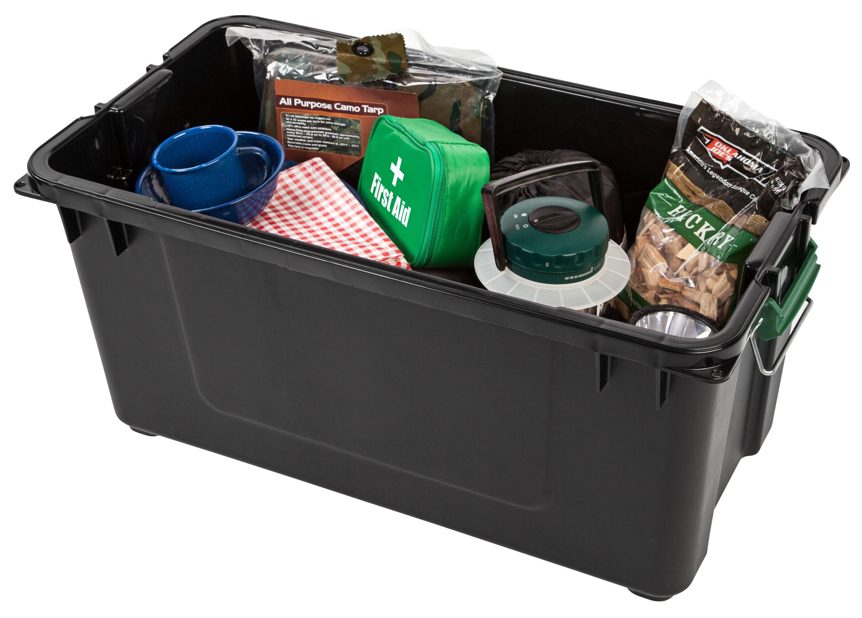 IRIS x Remington 82qt Store-It-All Heavy Duty Plastic Storage Tote Bin with Lid Black