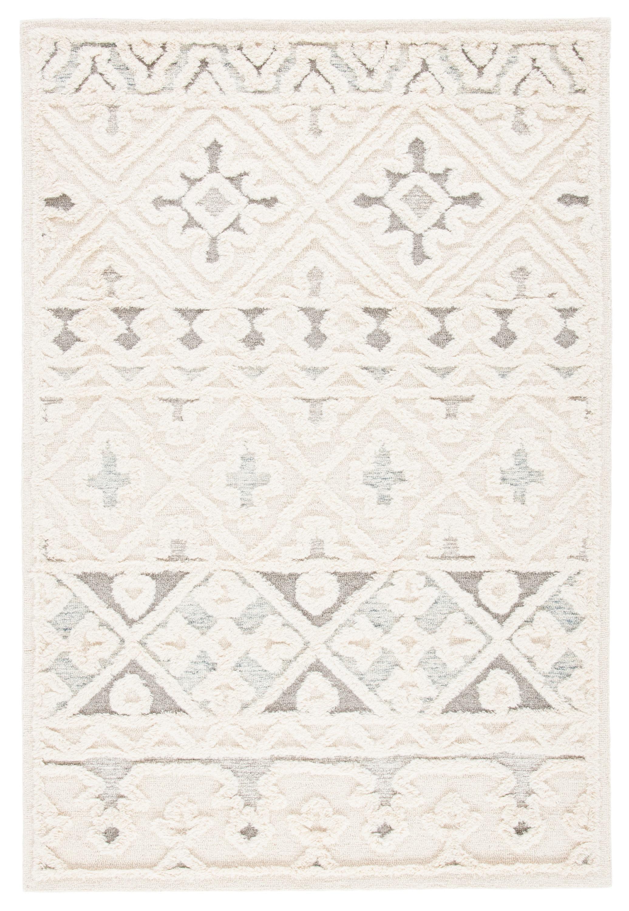 Metro MET110 Hand Tufted Indoor Area Rug - Ivory/Grey - 8'x10' - Safavieh