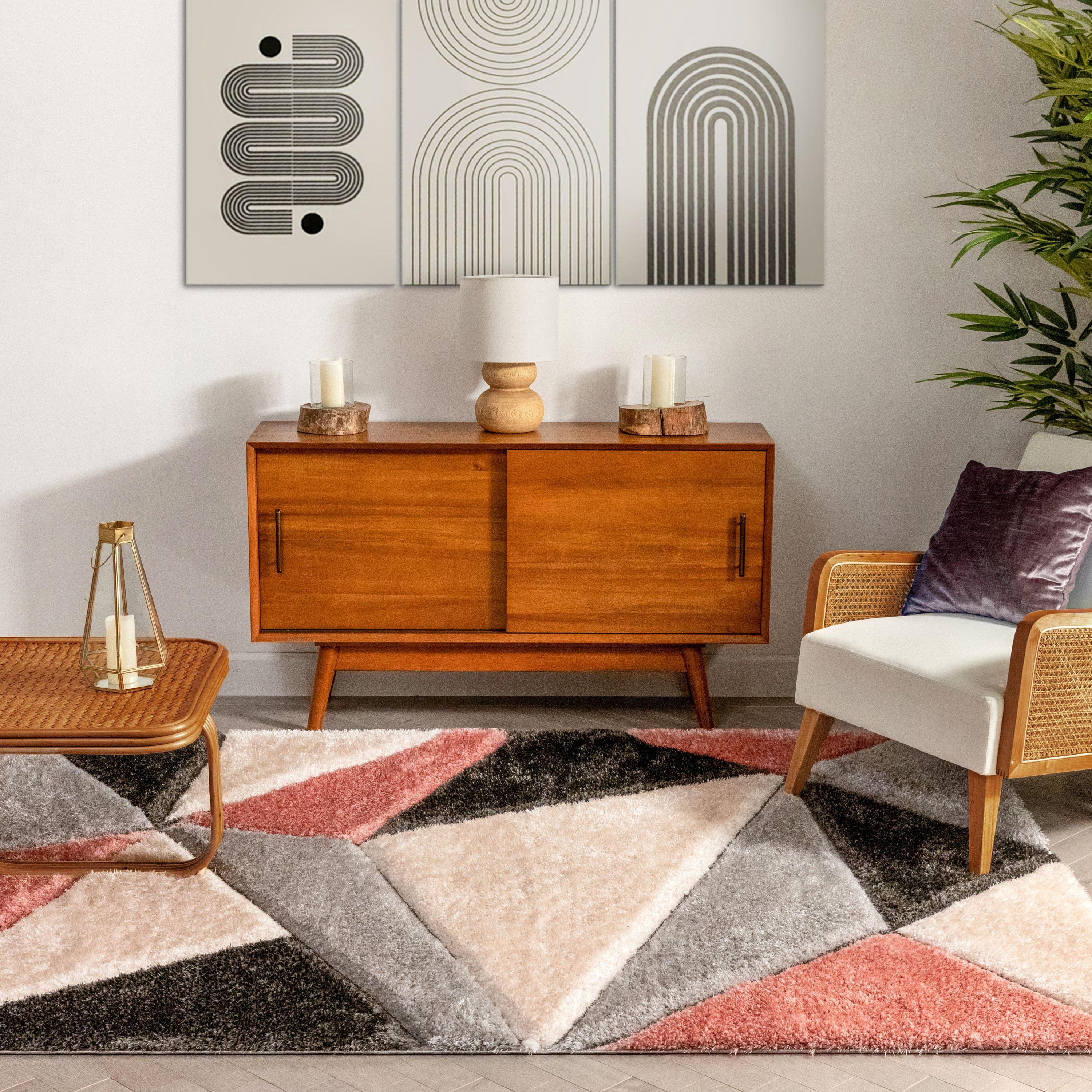 Cobina Shag Blush/Cream Area Rug