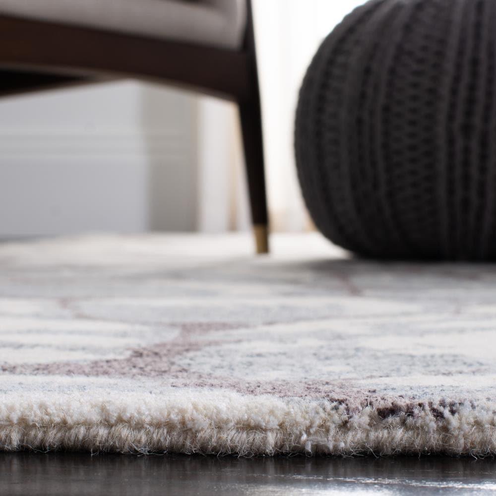 Restoration Vintage RVT112 Hand Tufted Indoor Runner Rug - 2'3"x8' - Grey/Ivory - Safavieh