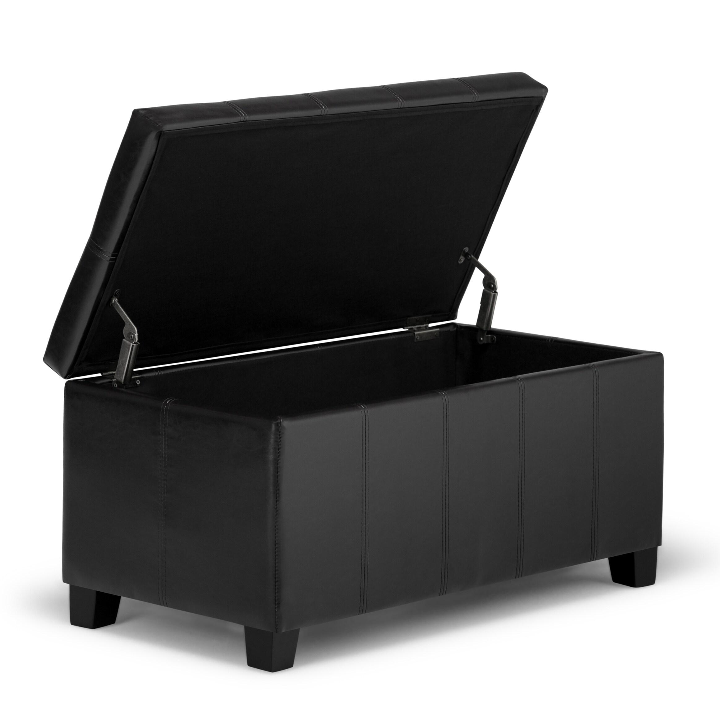Dover Faux Leather Ottoman