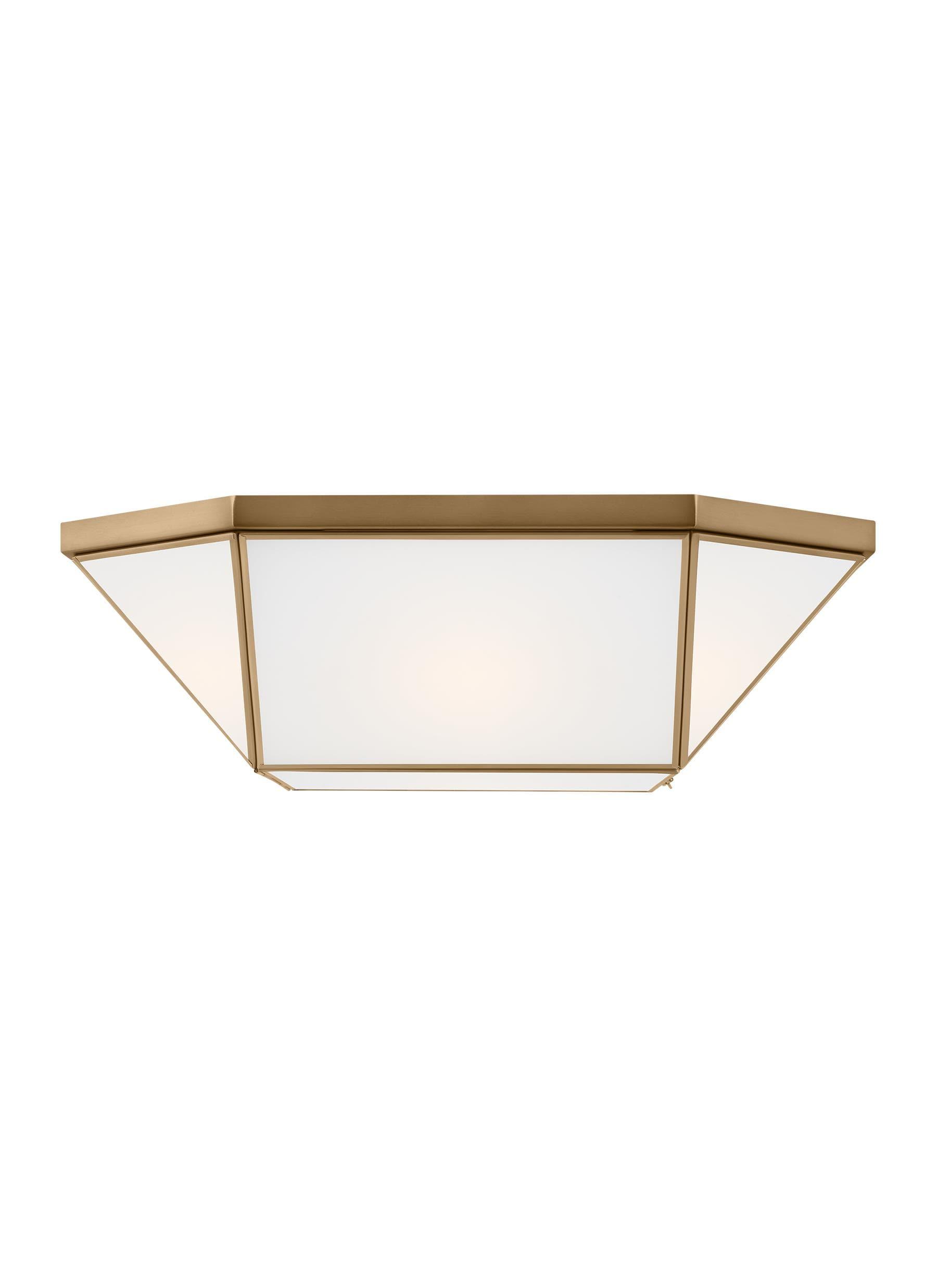 Morrison Satin Brass LED Energy Star Indoor/Outdoor Flush Mount