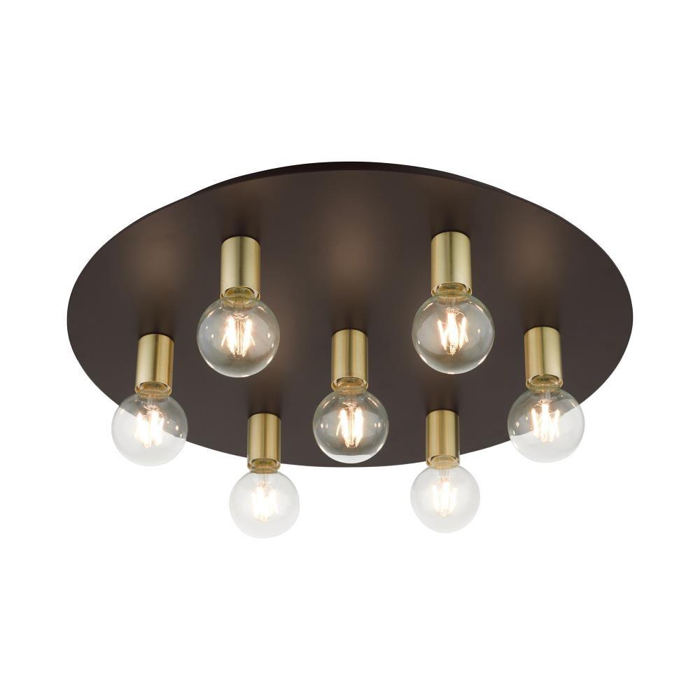 Livex Lighting Hillview 7 - Light Flush Mount in  Bronze