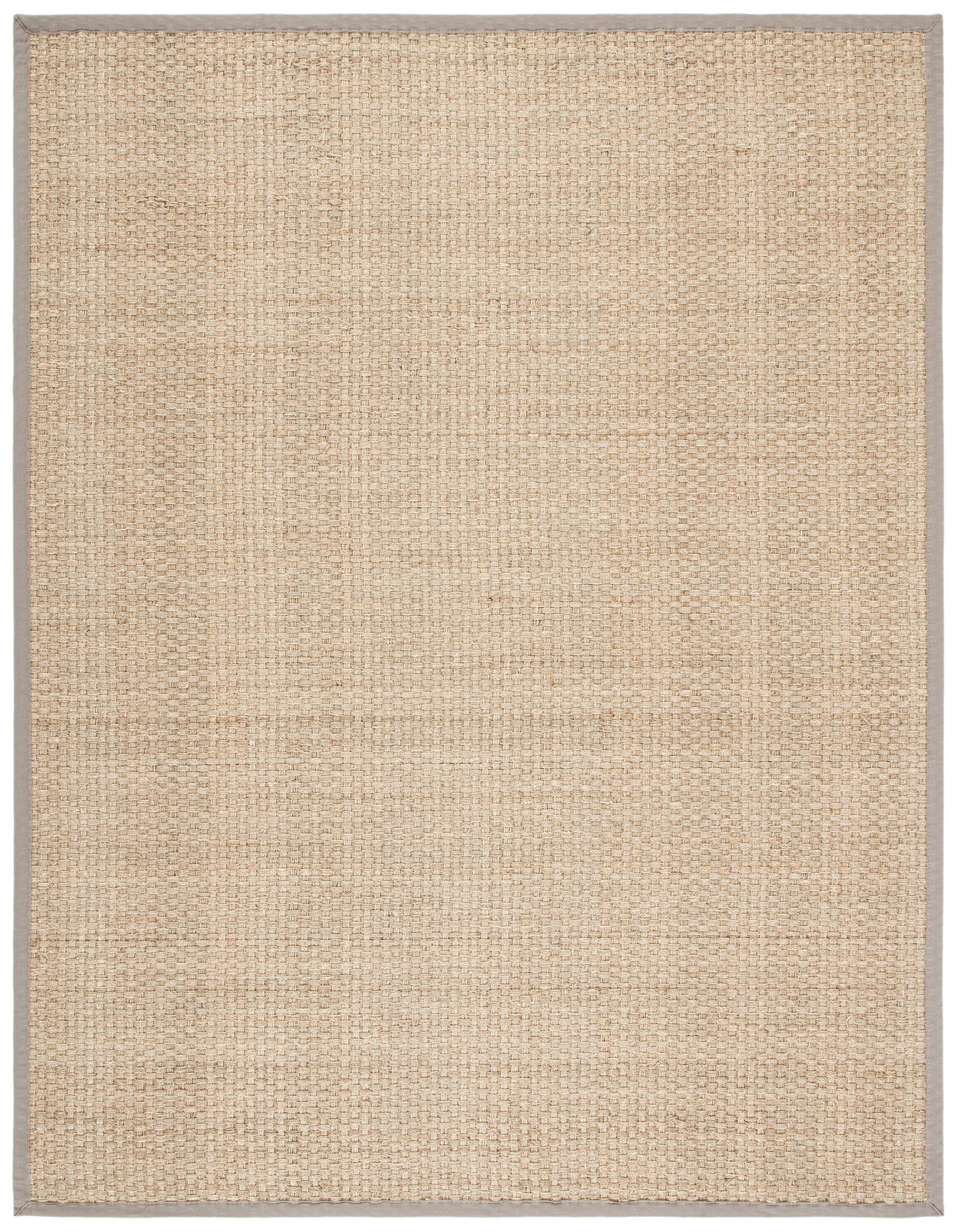 SAFAVIEH Natural Fiber Arbor Border Area Rug, Natural/Grey, 11' x 15'