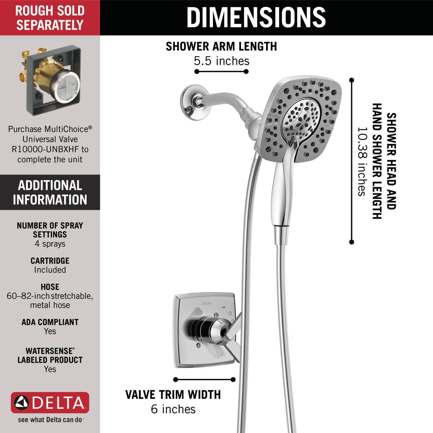 Ashlyn 17 Series Dual-Function Shower Faucet Set, In2ition Shower Handle Trim Kit