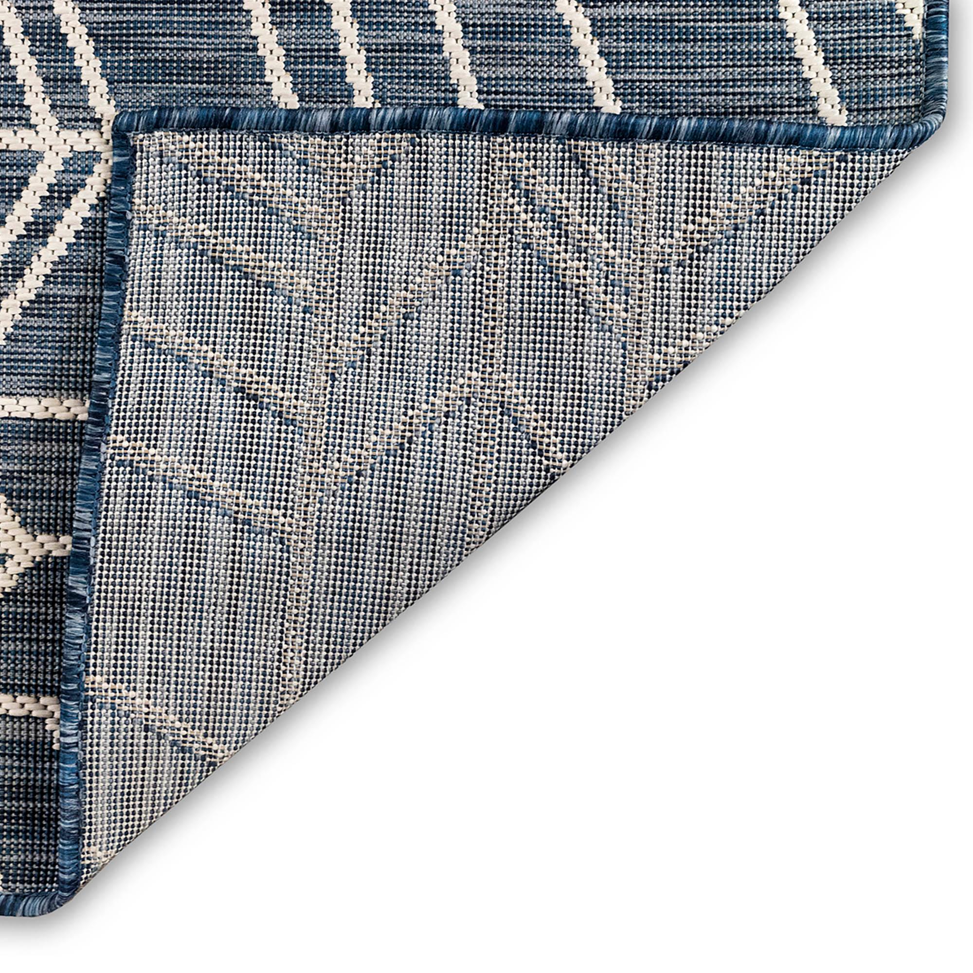 Liora Manne  Carmel Chevron Indoor/Outdoor Rug Navy 3'3" x 4'11" 3' x 5' Navy Rectangle
