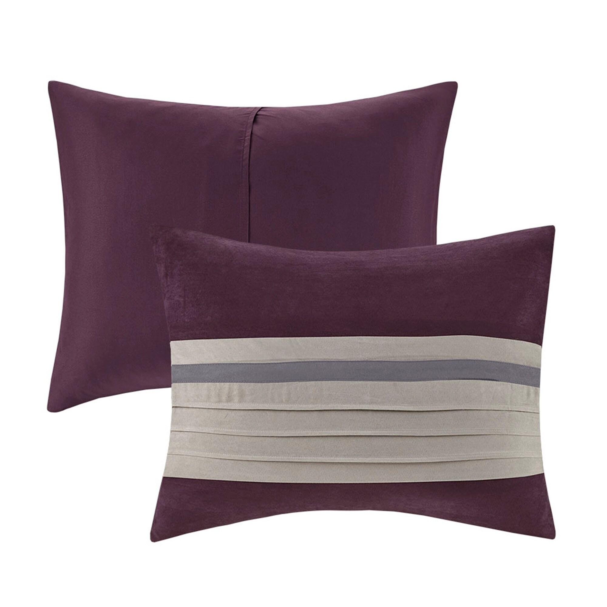 Palmer 7 PC Pieced Faux Suede Comforter Set