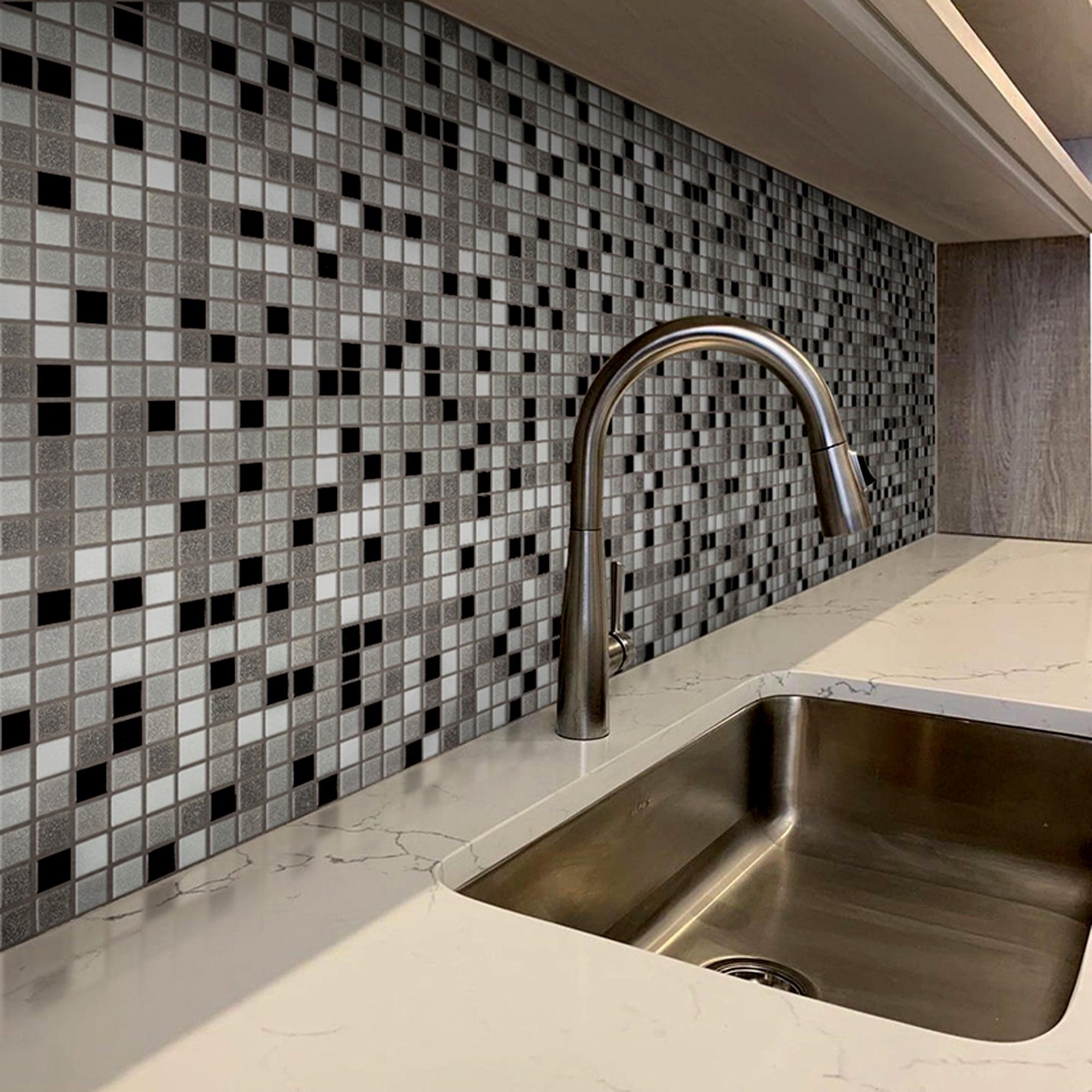 Mingles 0.8" x 0.8" Glass Grid Mosaic Wall & Floor Tile