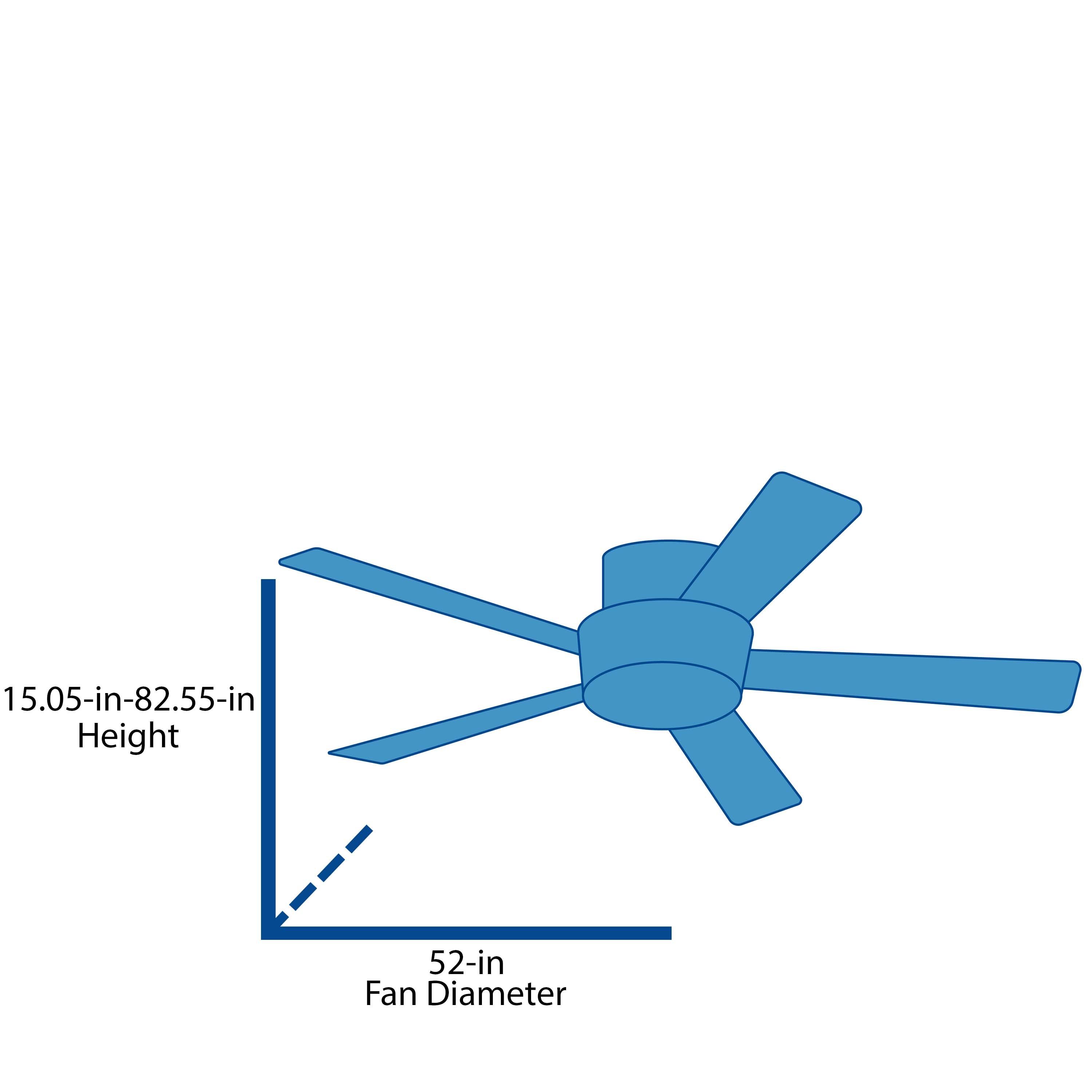 Indi Ceiling Fan + Light - White/Brass / 52"