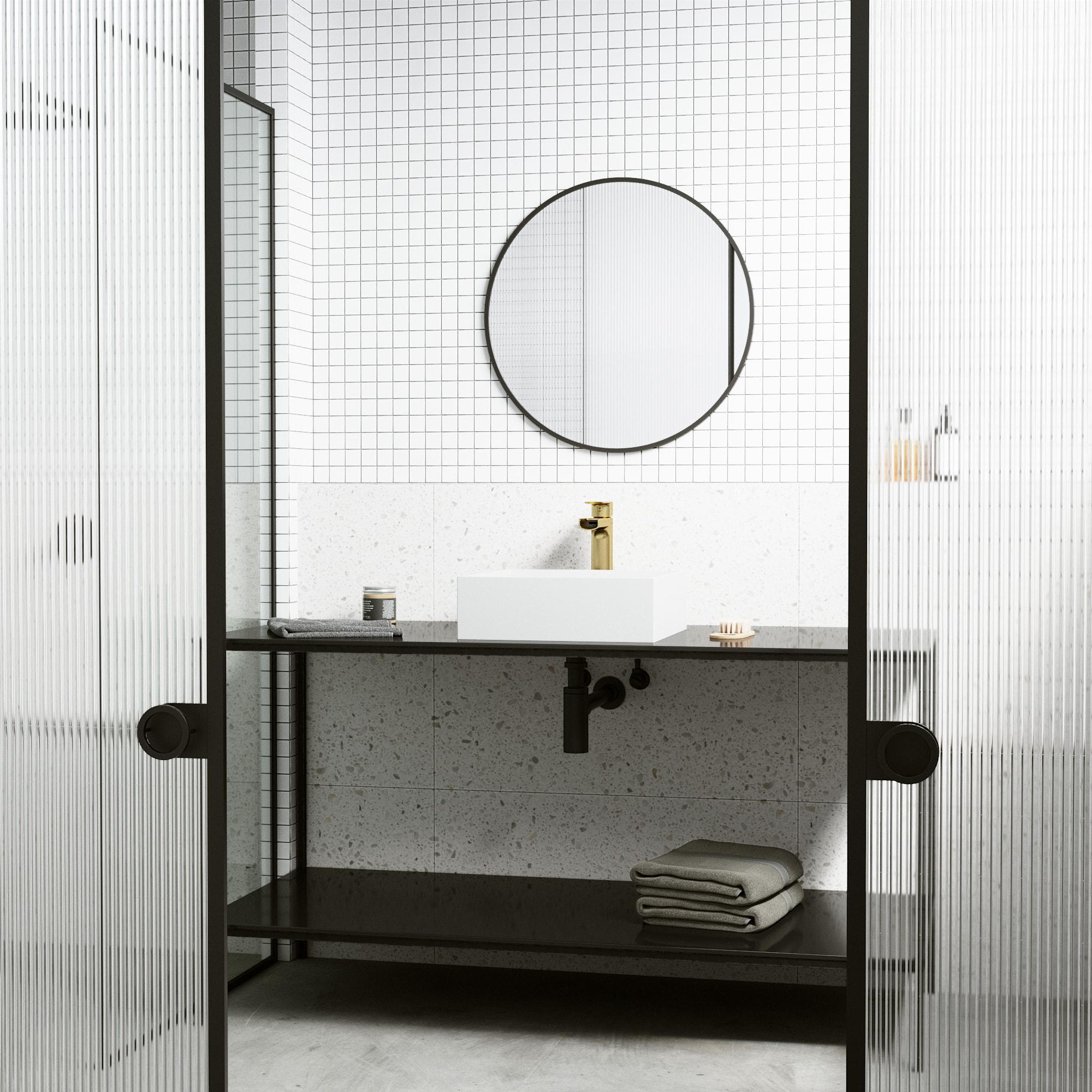VIGO VG04021 Bryant 15" L x 15" W x 5" H Matte White Handmade Square Vessel Bathroom Sink