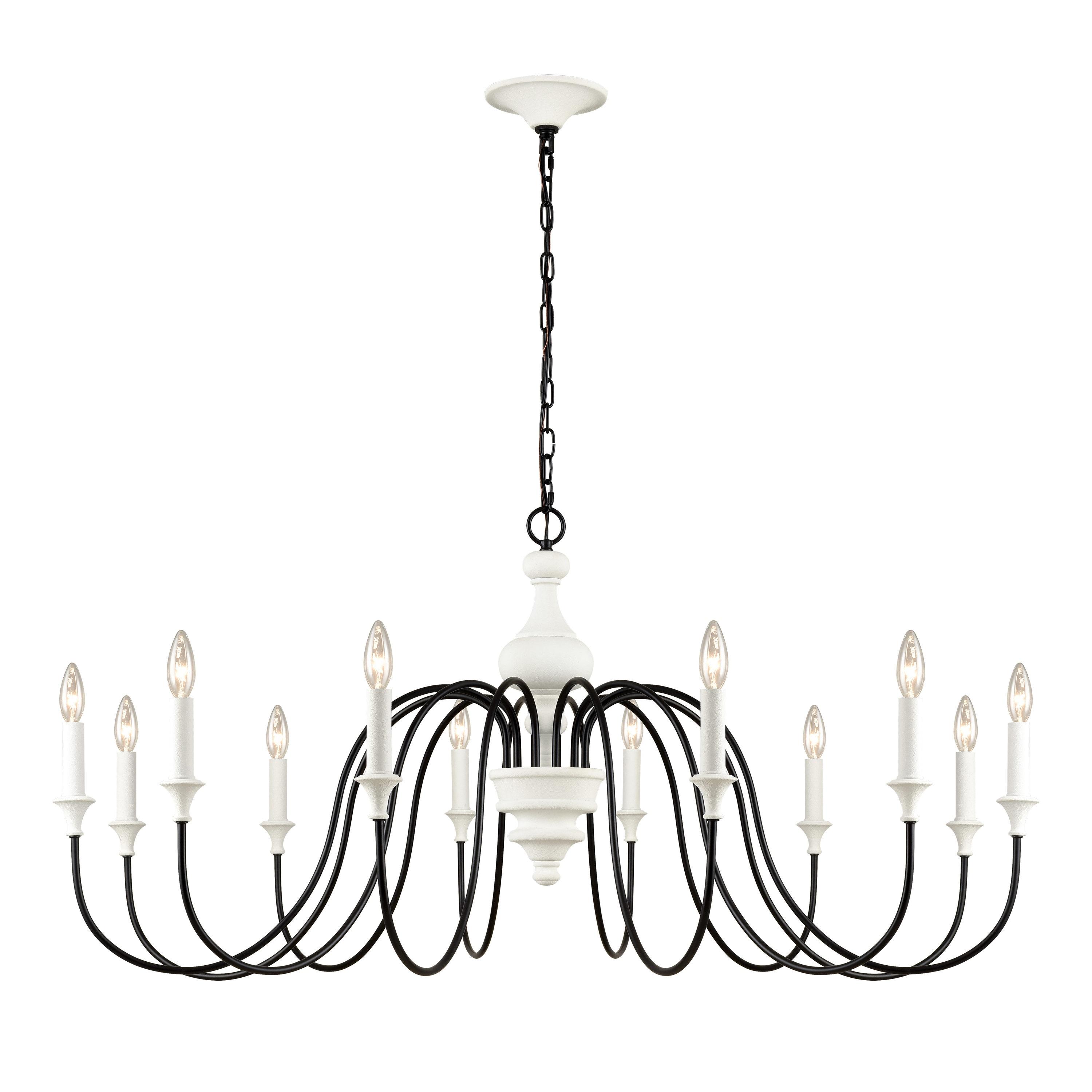 Elk Home Val De Loire 12 - Light Chandelier in  White