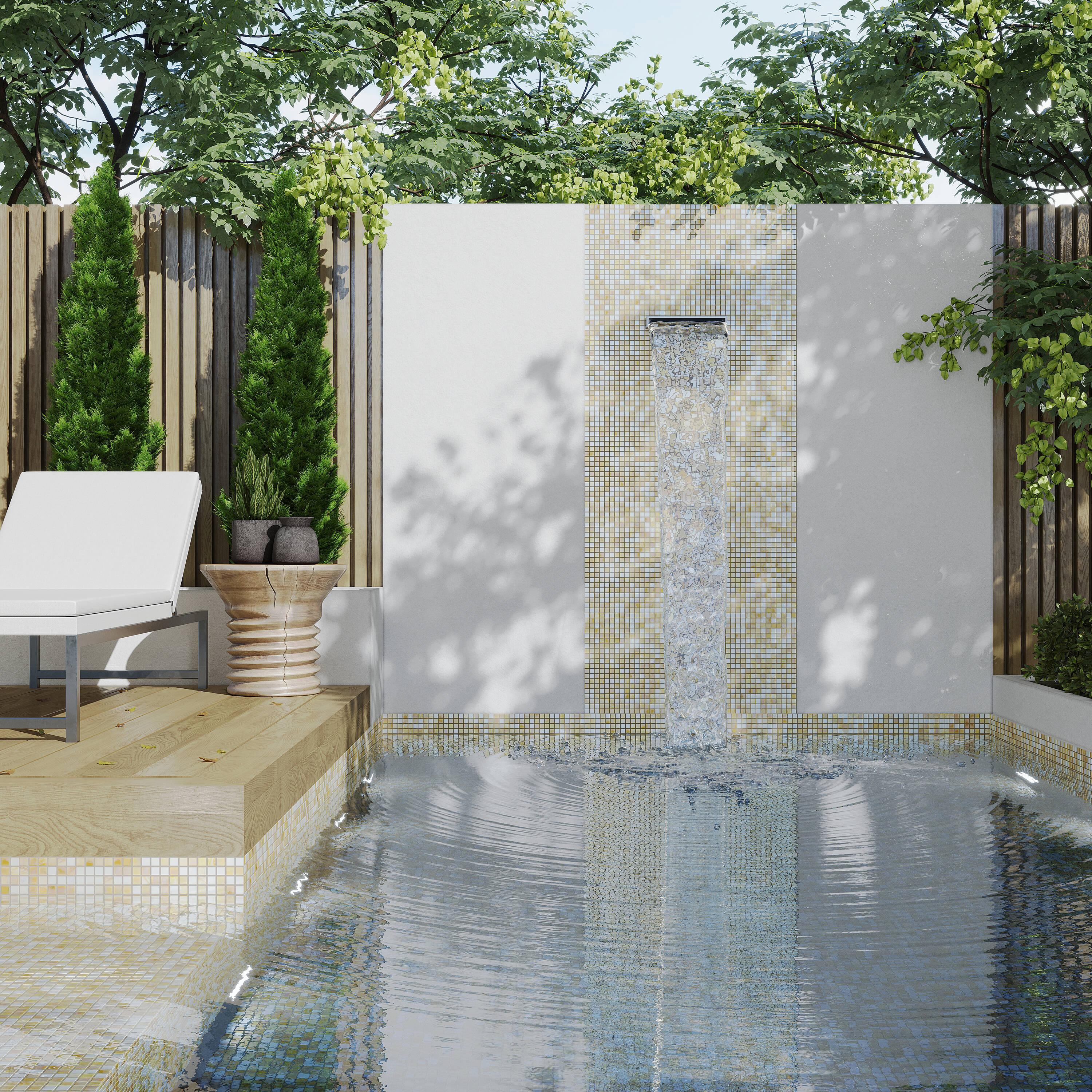 Mingles 0.6" x 0.6" Glass Mosaic Grid Wall & Floor Tile