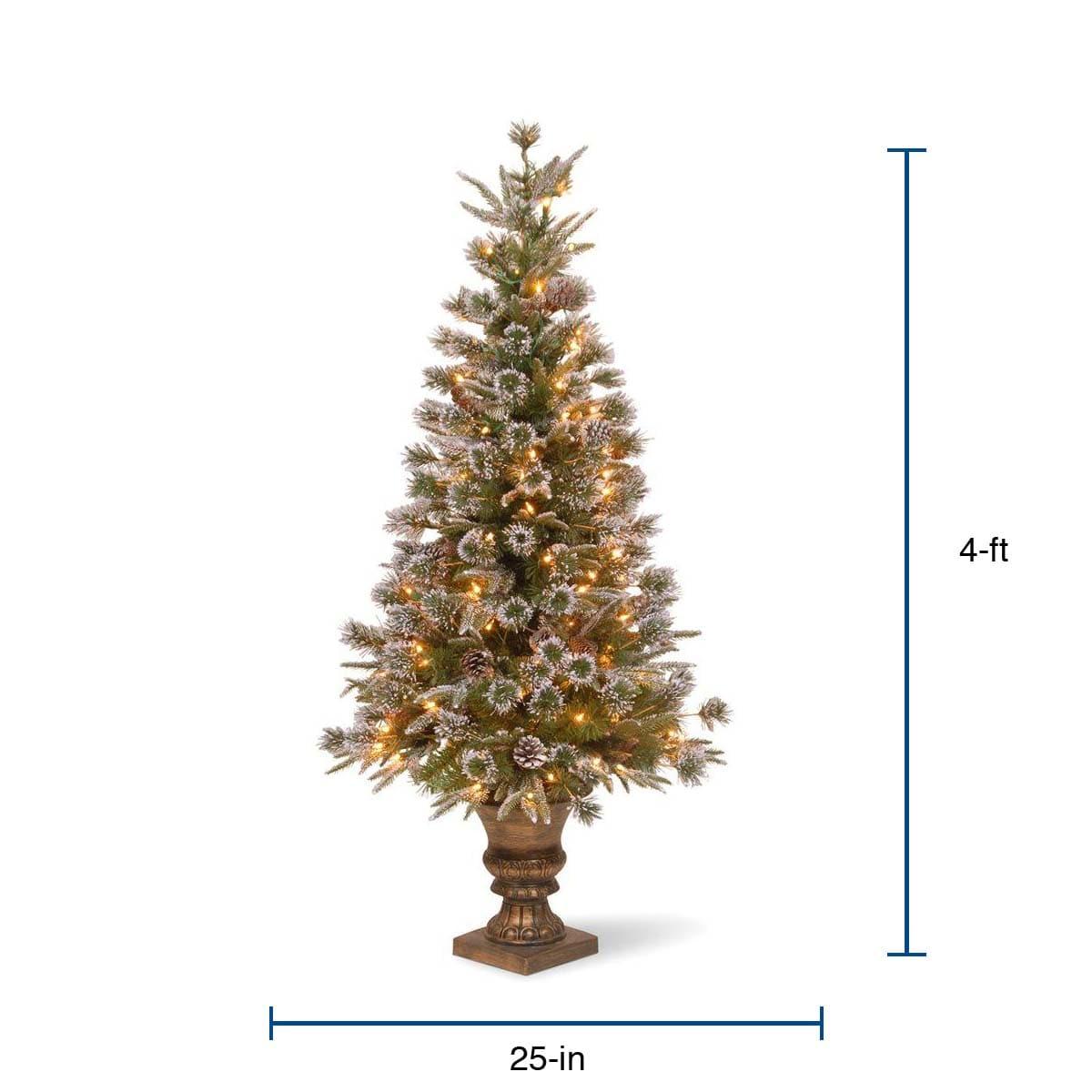 The Holiday Aisle® 4 ft. Liberty Pine Entrance Tree with Clear Lights