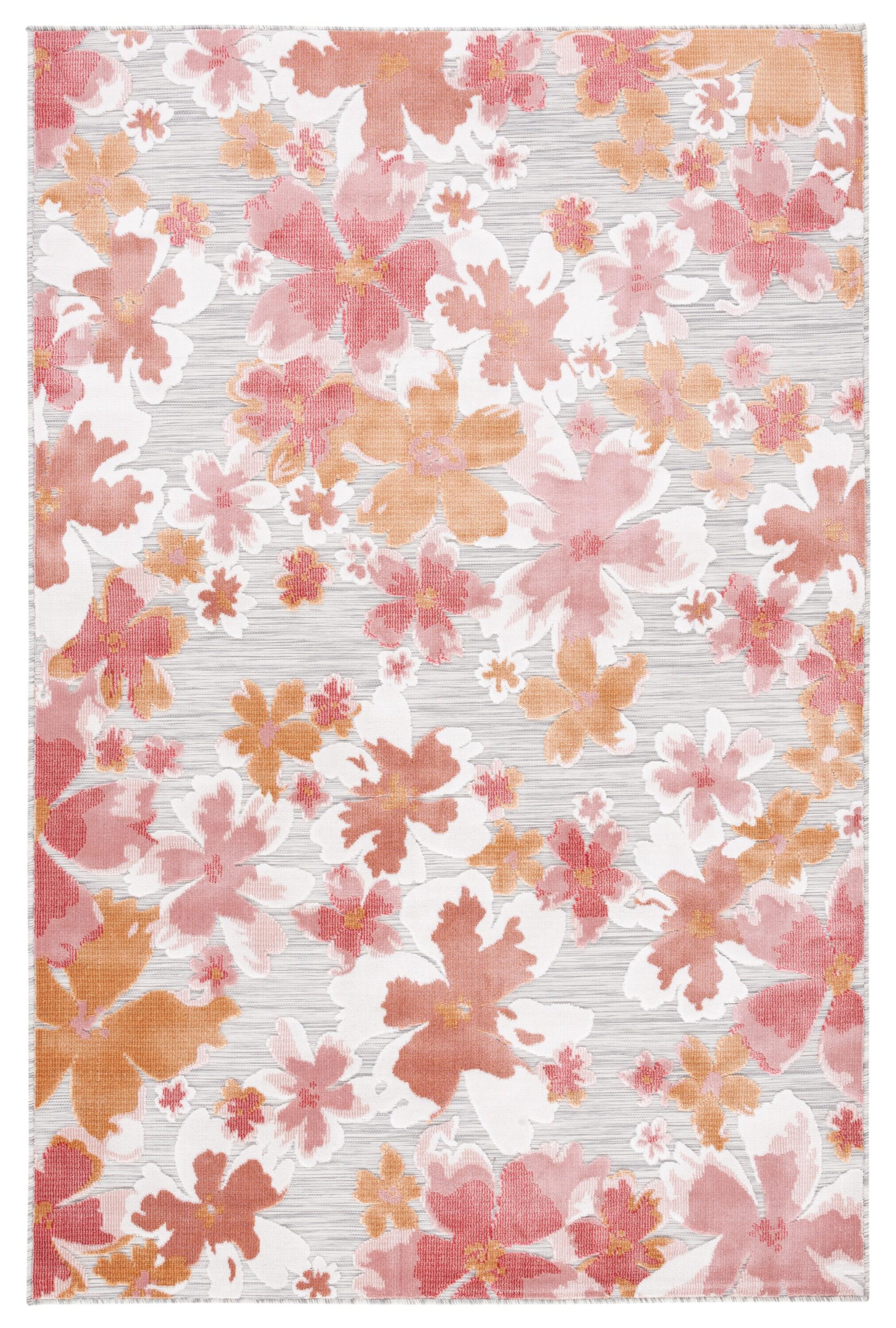 Cabana CBN488 Loomed Indoor/Outdoor Area Rug - Grey/Rose - 8'x10' - Safavieh