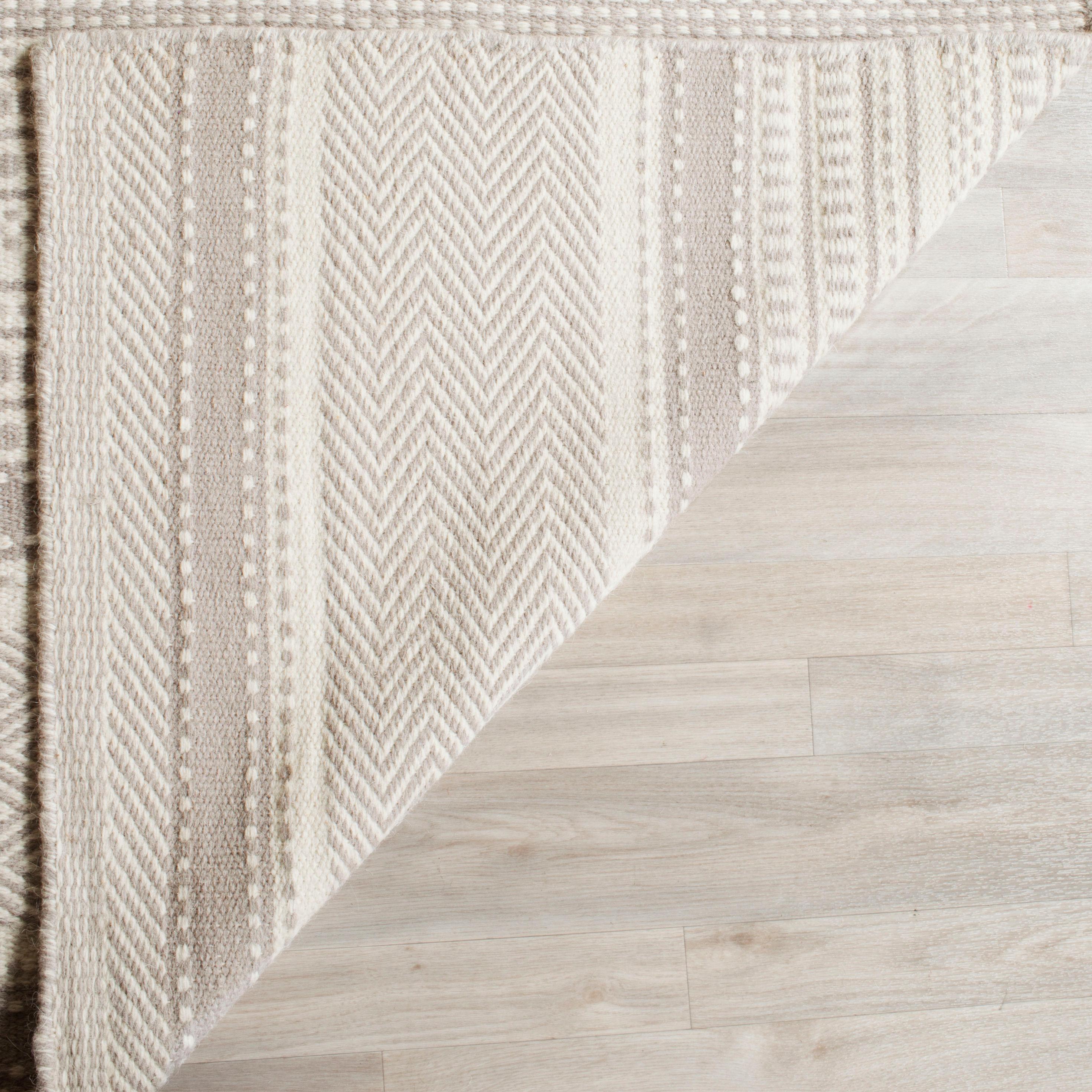 Kilim KLM419 Hand Woven Flat Weave Area Rug - Grey/Ivory - 5'x8' - Safavieh
