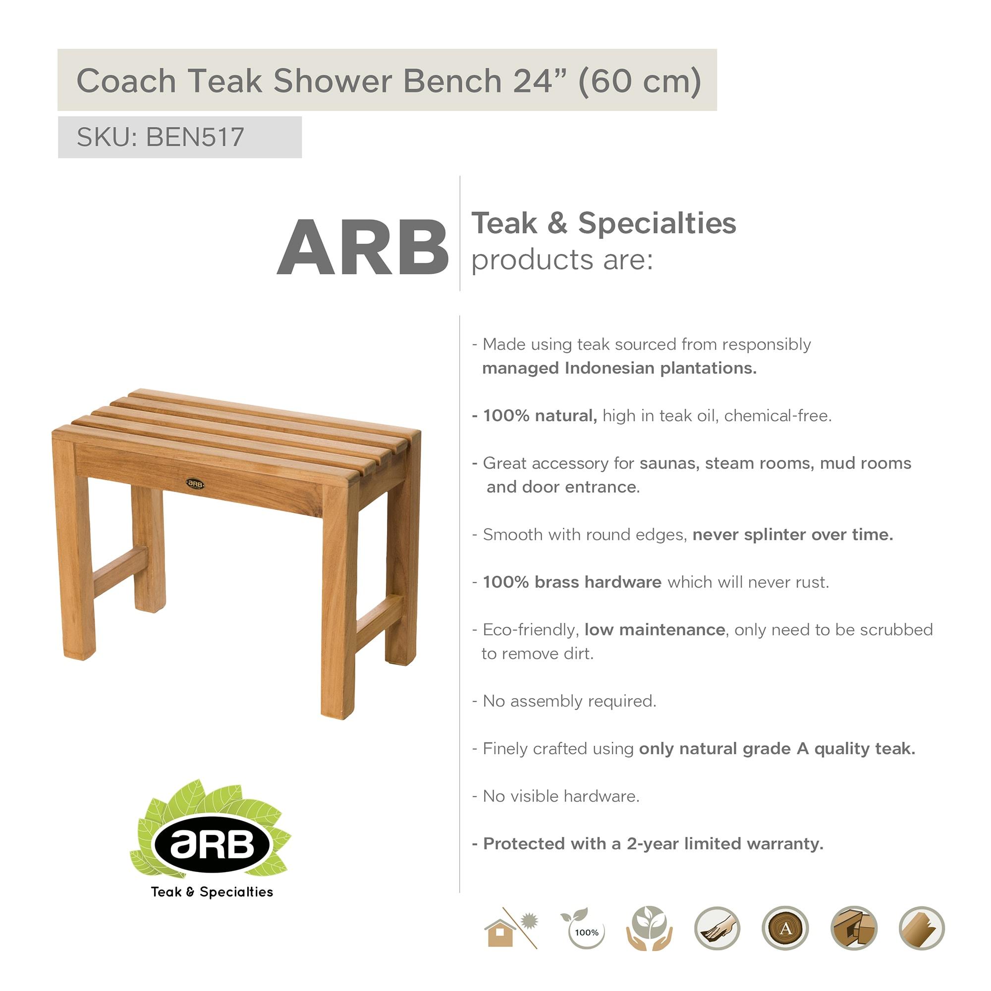 Teak Shower Bench