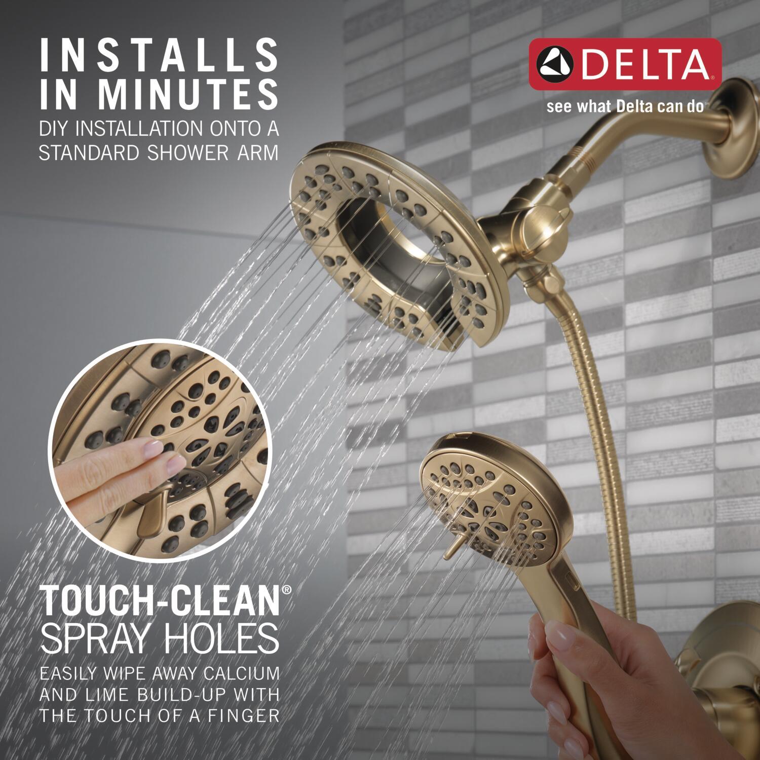 Delta Arvo Single-Function Tub Shower Faucet Set, Shower Trim Kit with In2ition Shower Head and Valve 144840-CZ-I