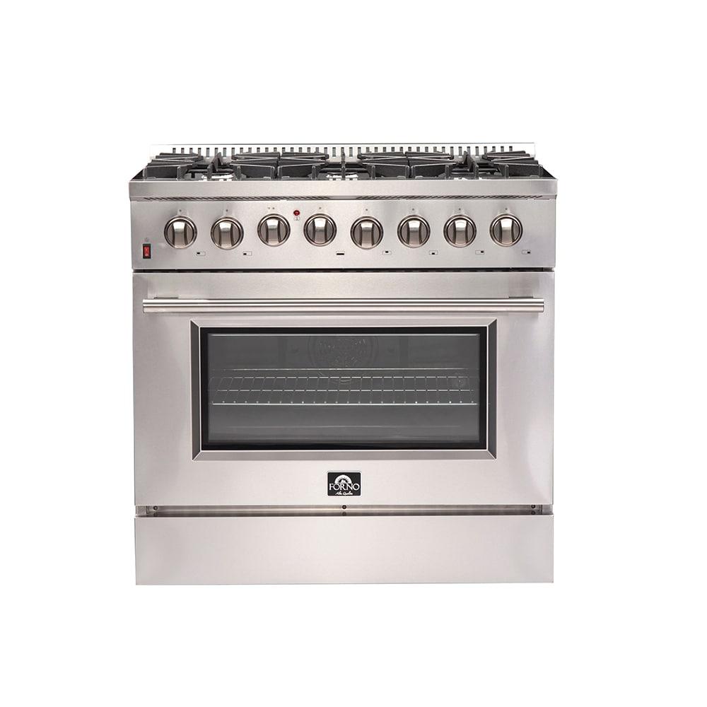 Galiano 36-inch Dual Fuel Range Stainless Steel, 6 Burners, 5.36 cu.ft. True Convection Oven