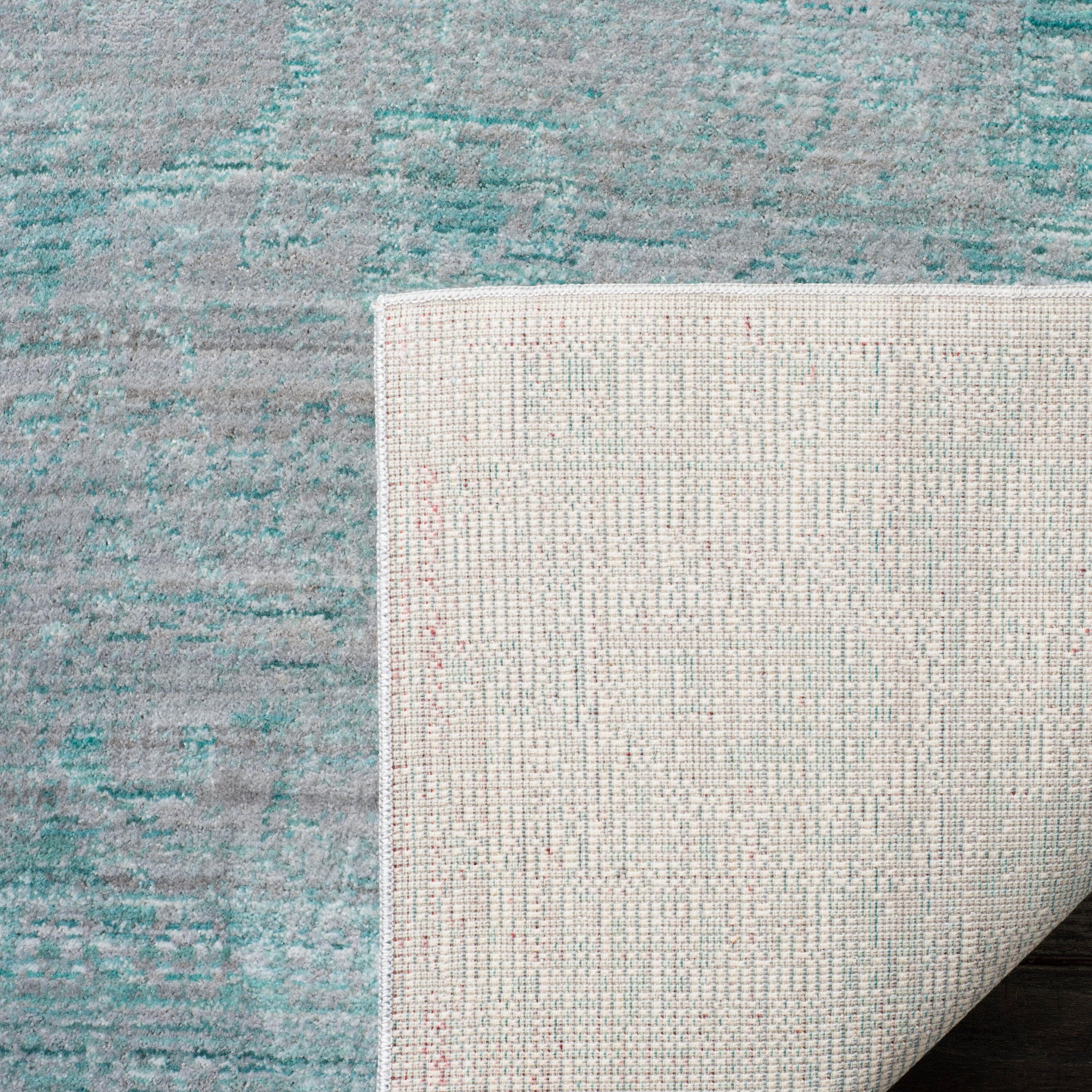 Valencia Blue and Multi Synthetic Reversible Rug