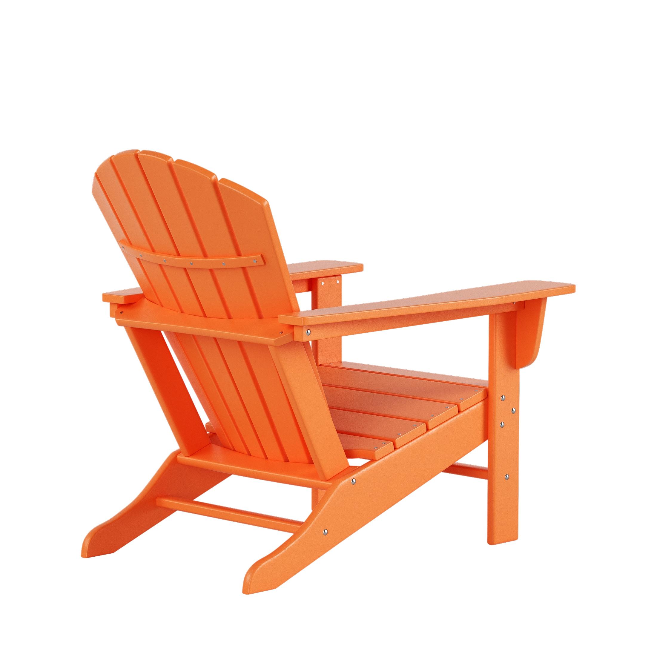 Polytrends  Altura  Outdoor Eco-Friendly All Weather Poly Patio Adirondack Chair (Set of 2) Orange