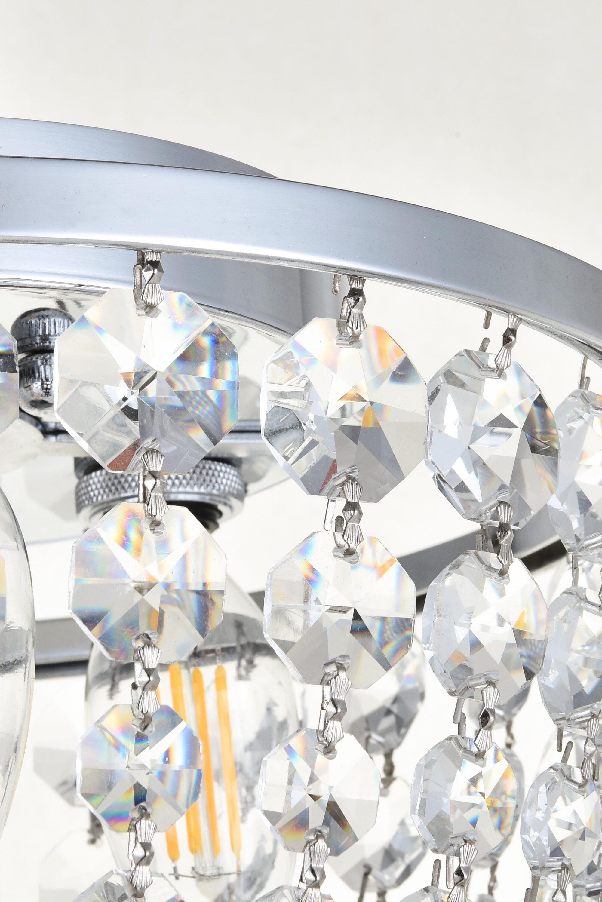 Elegant Lighting Cora 10 inch flush mount in chrome
