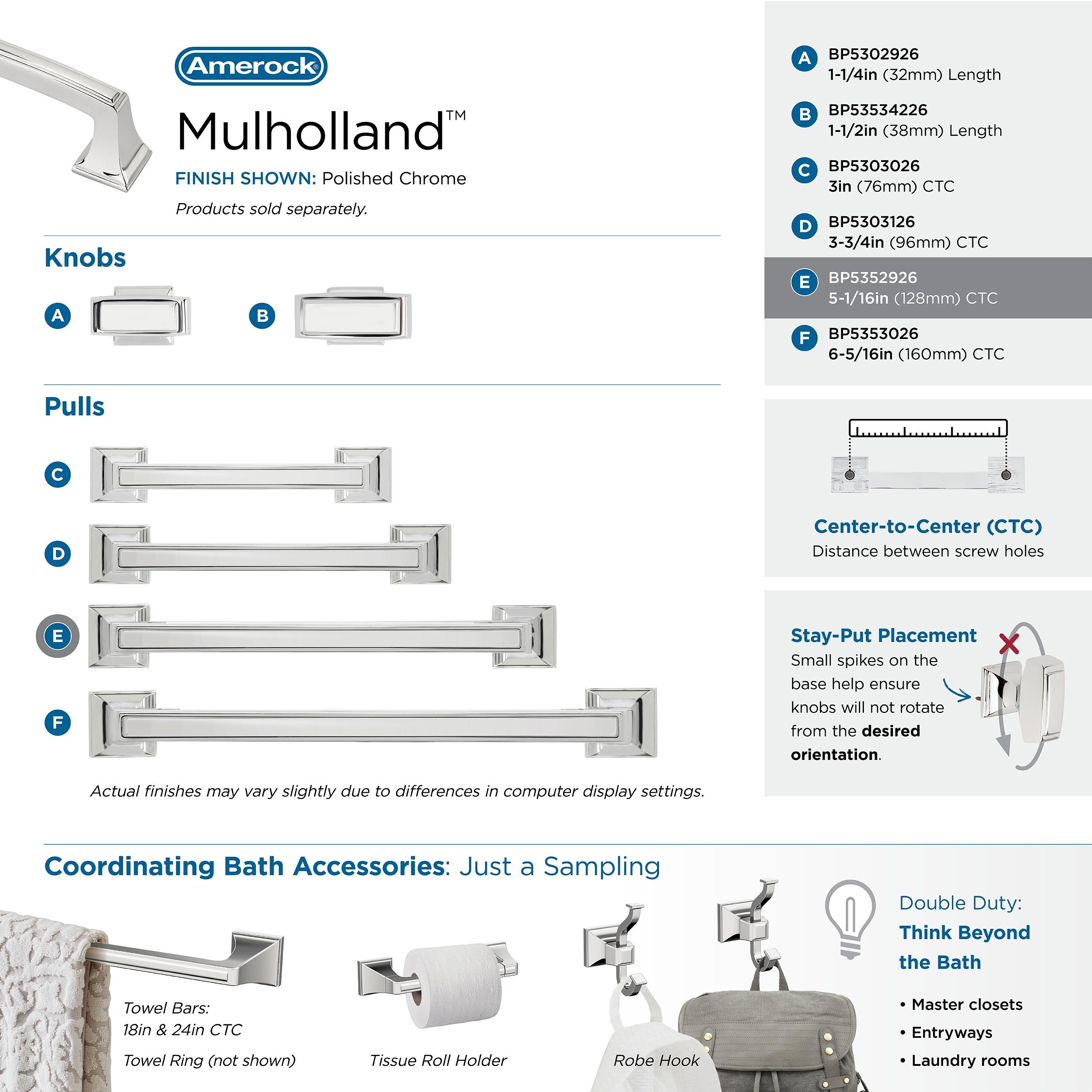 Mulholland - 5 1/16" Center to Center Bar Pull