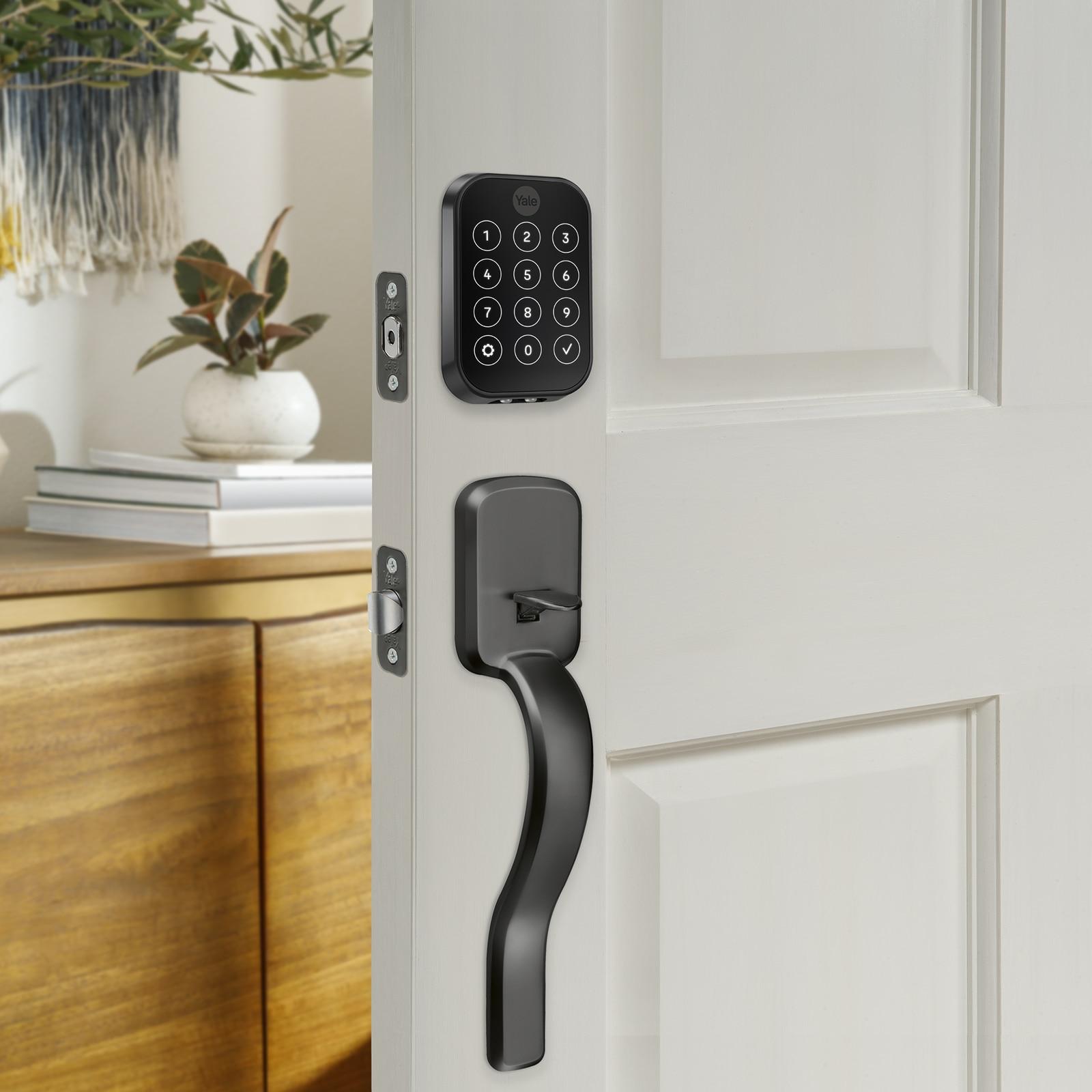 Yale Assure Lock 2 Touch Deadbolt, Black Suede Keyless Entry Door Lock with Touch Digital Keypad and Fingerprint Scanner, (No Wi-Fi), YRD450-F-BLE-BSP