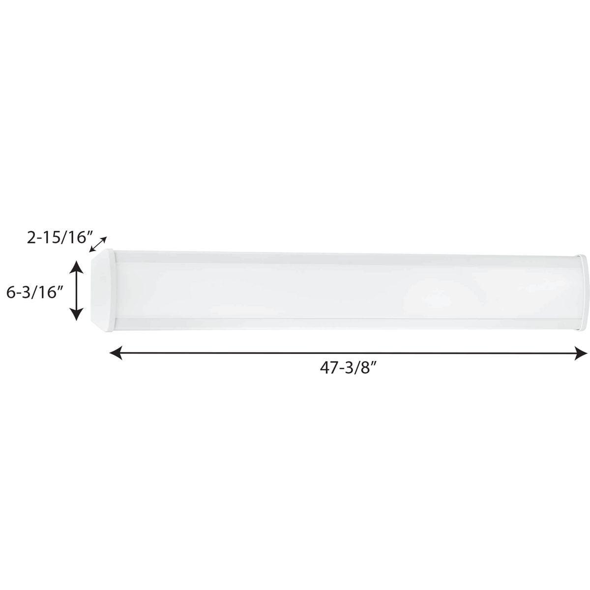 Progress Lighting, Wrap and Strip Collection, 1-Light, LED Wrap Light, White, Acrylic Diffuser, Steel, White Finish