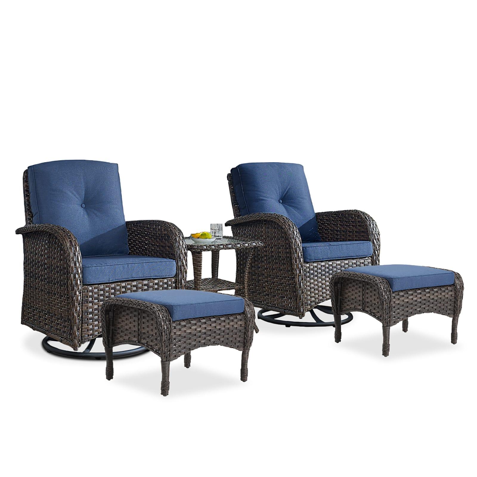 POCASSY Wicker Outdoor Glider