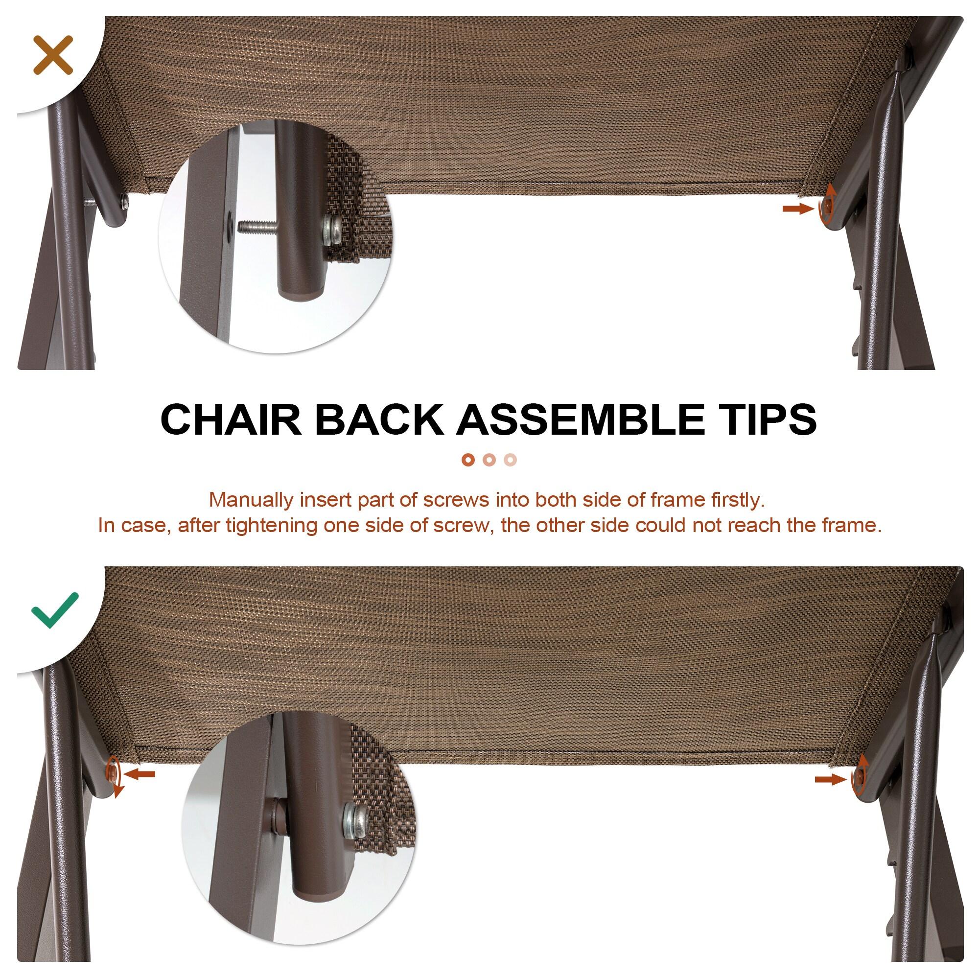 Crestlive Products Tumbonas Ajustables de Aluminio para Patio Exterior (Juego de 2) con Brazos - Ver Imagen Marrón