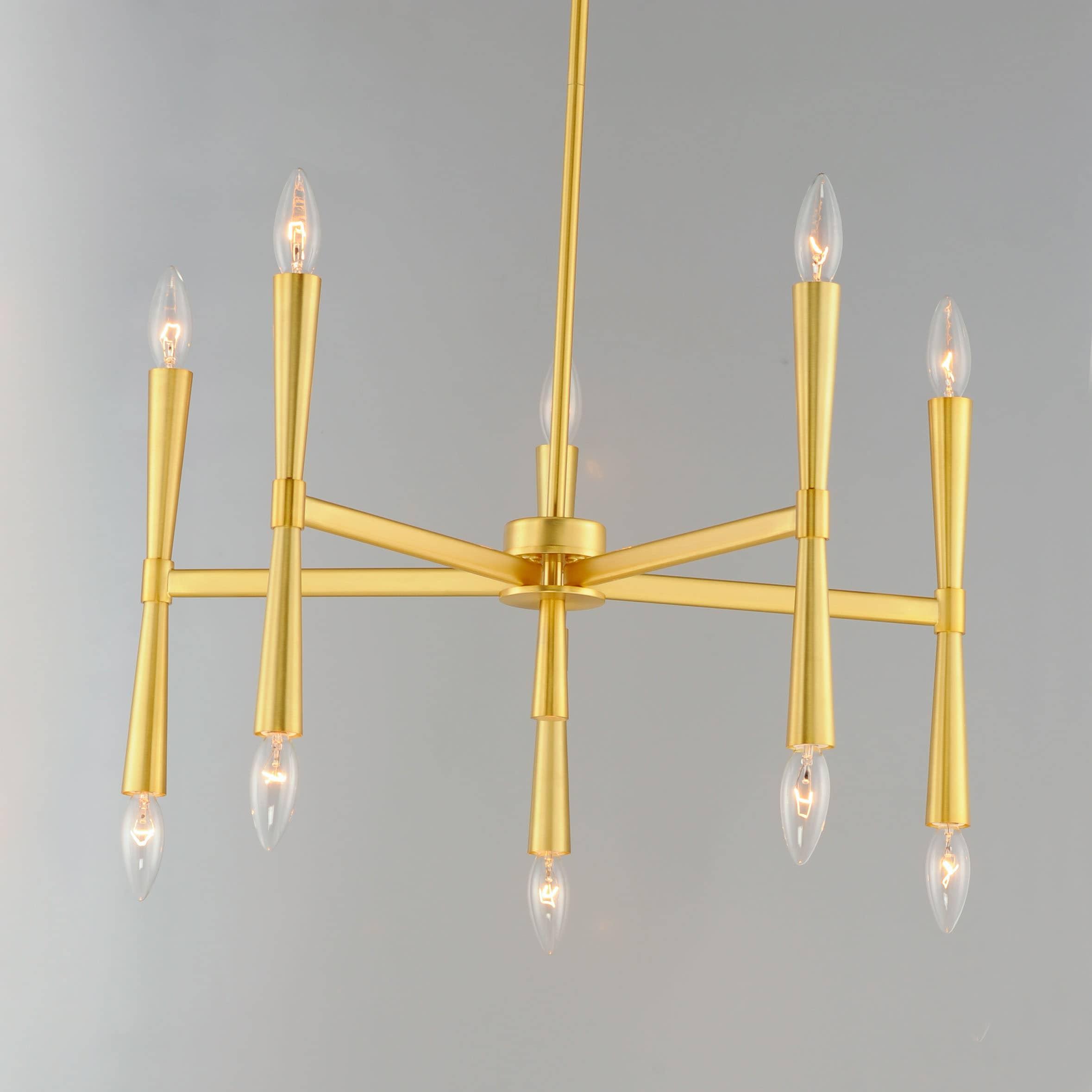 24625SBR-Maxim Lighting-Rome - 10 Light Chandelier-Satin Brass Finish