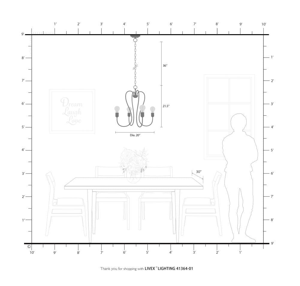 Livex Lighting - Lucerne - 4 Light Chandelier in New Traditional Style - 20