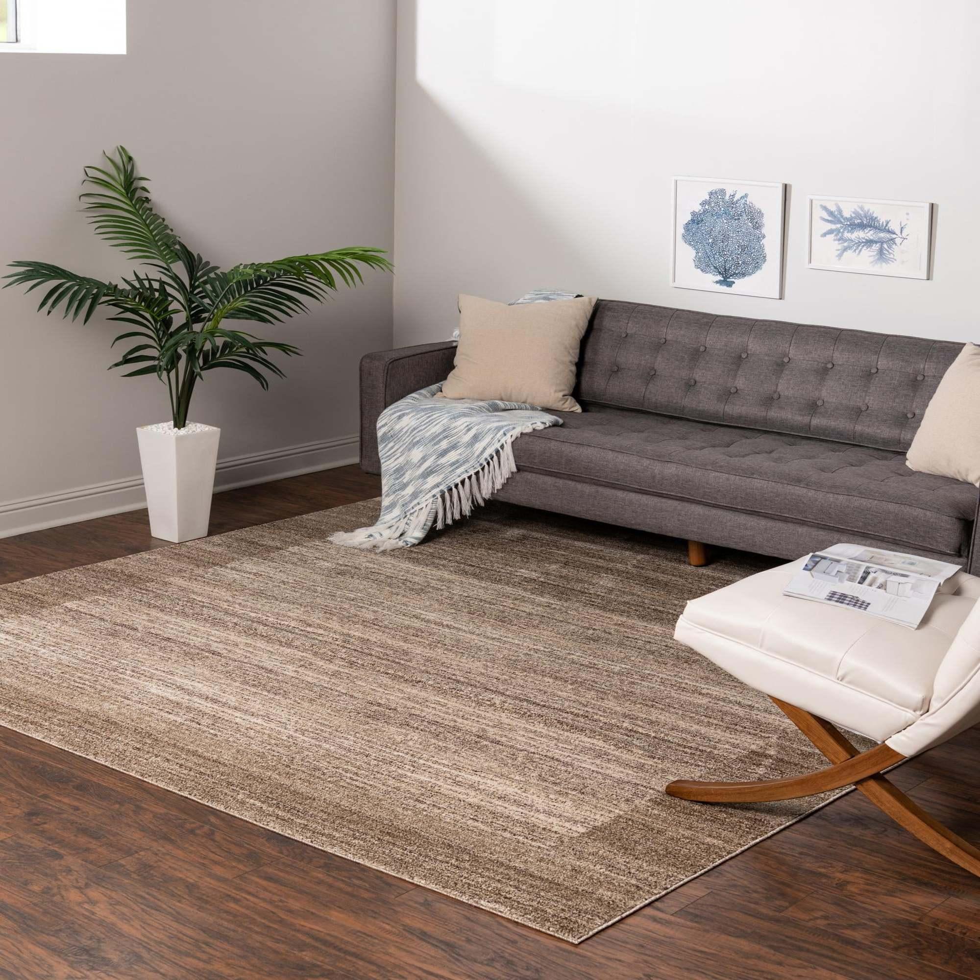 Unique Loom Abigail Del Mar Area Rug , 8'x8' Square ,Beige