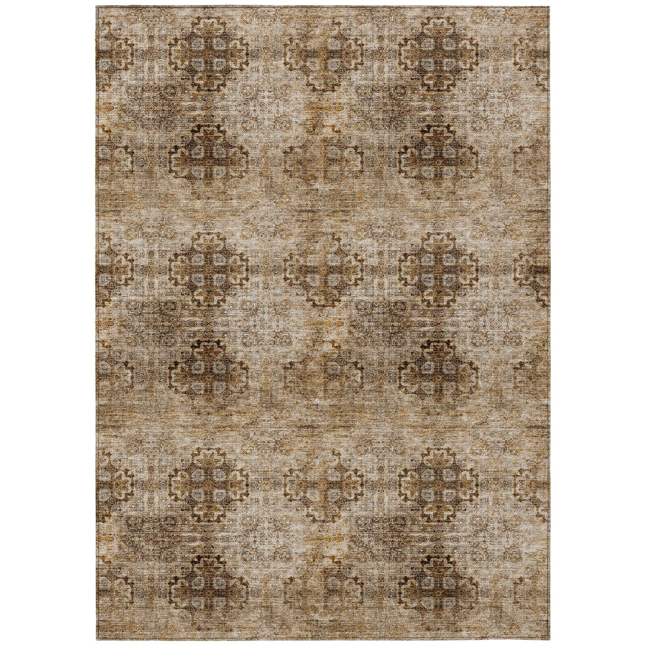 Addison Rugs Chantille ACN557 Taupe 5' x 7'6" Indoor Outdoor Area Rug, Easy Clean, Machine Washable, Non Shedding, Bedroom, Living Room, Dining Room, Kitchen, Patio Rug