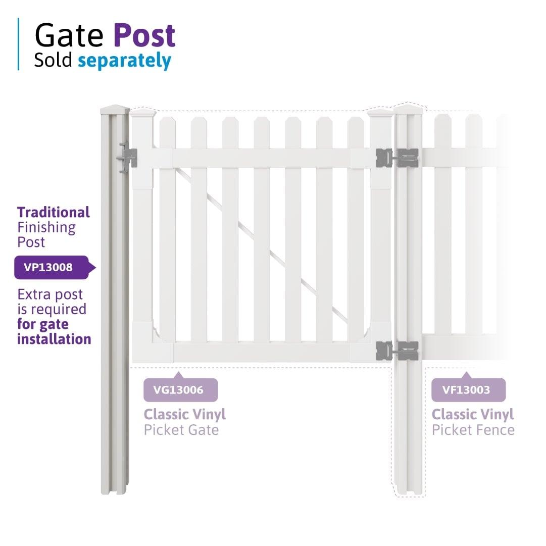WamBam 4 ft. H x 4 ft. W Traditional Picket Gate