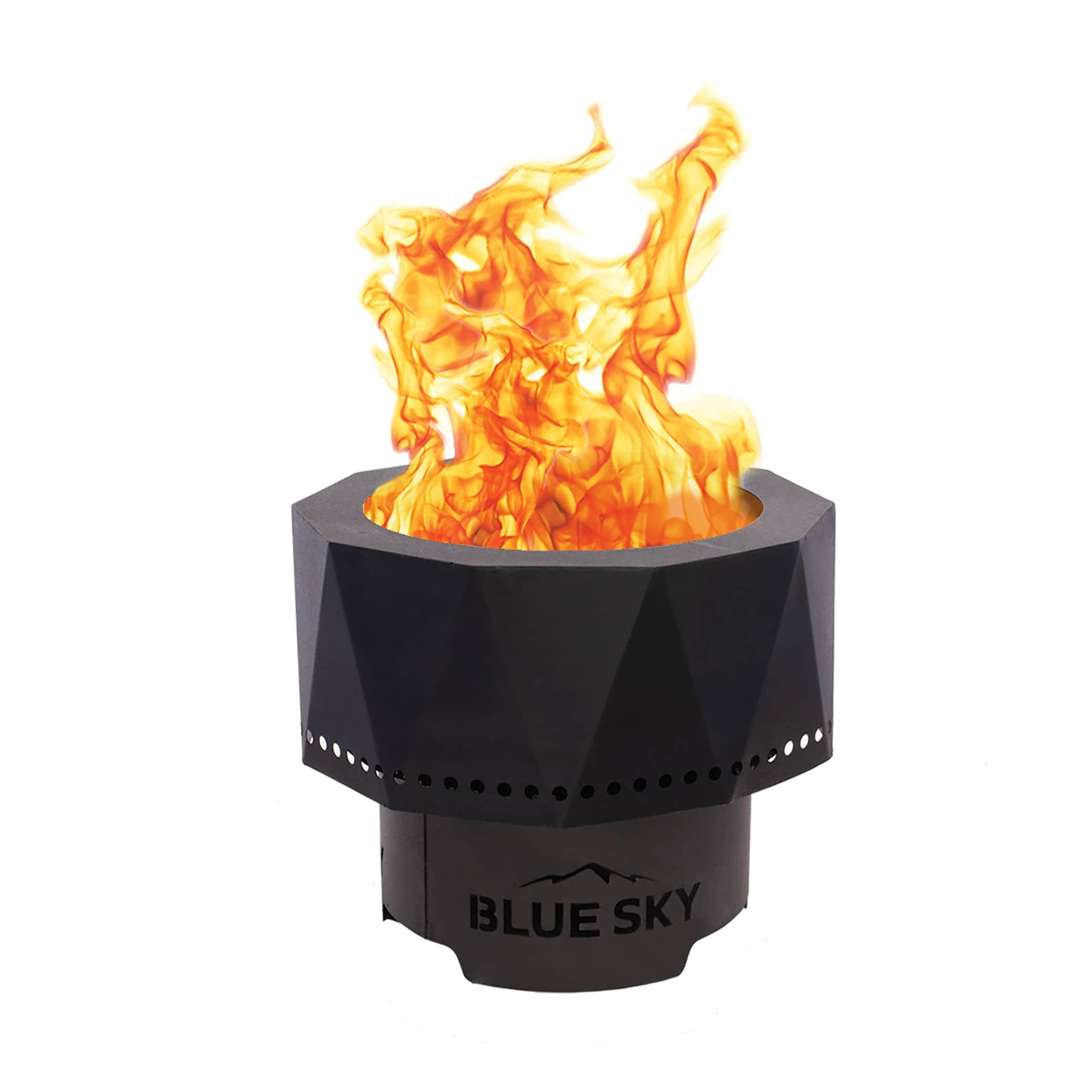 Blue Sky Outdoor Living Round Steel Wood Burning Smokeless Fire Pit