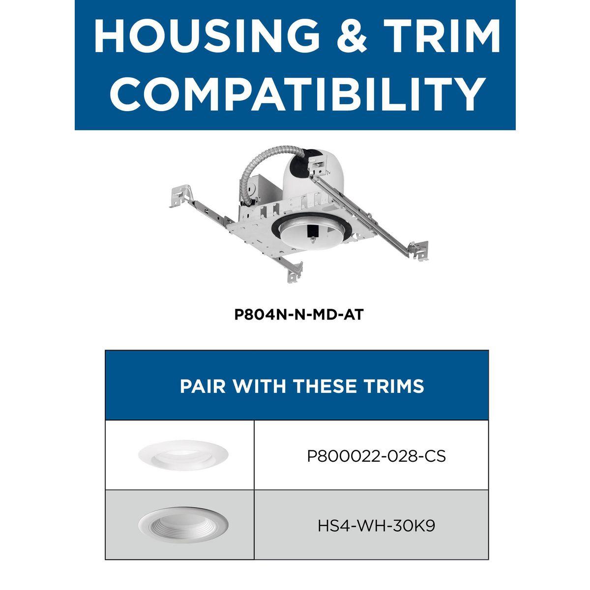 4" Air-Tight Non-IC New Construction Recessed Air-Tight Housing