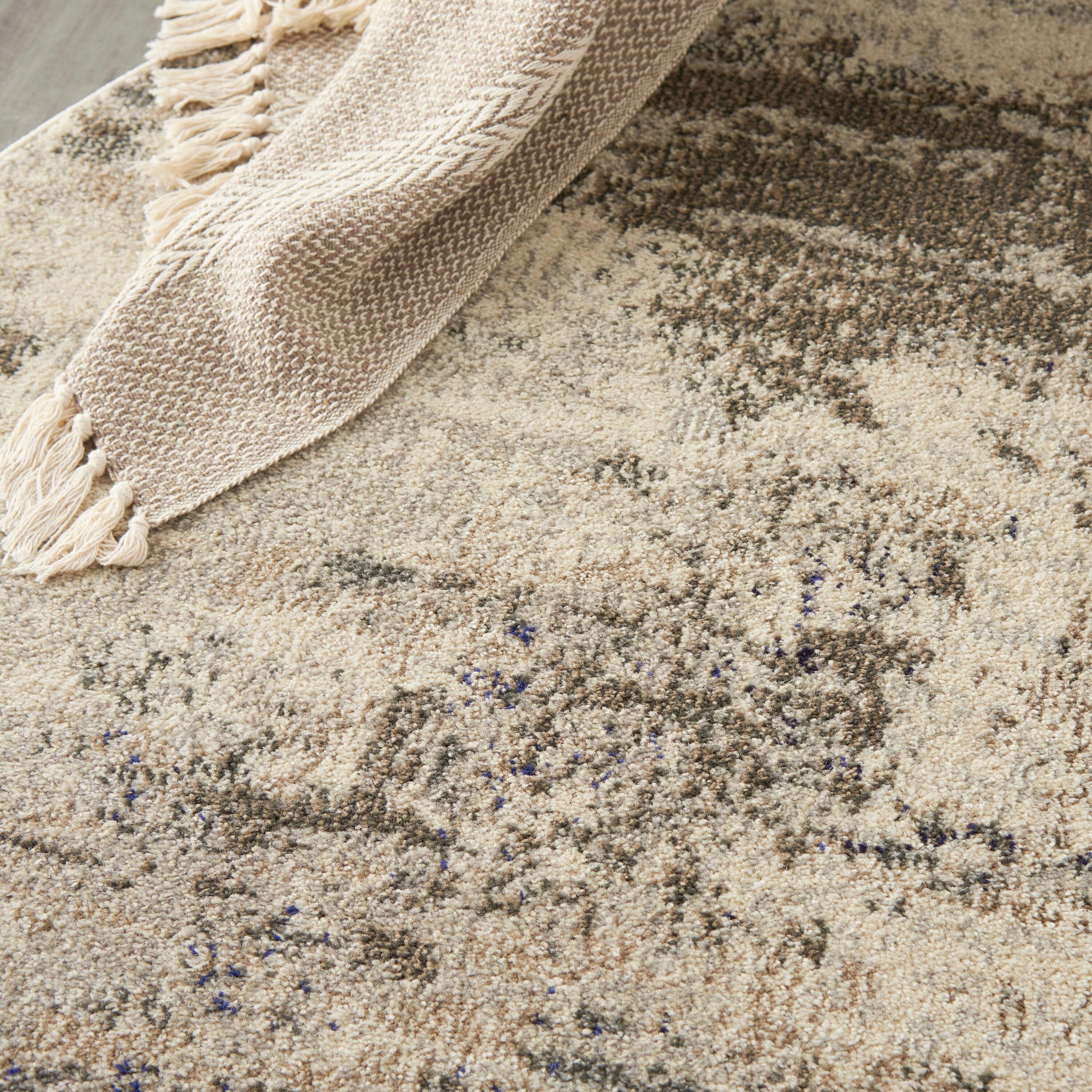 Nourison Celestial CES02 7'10" Round Ivory/Grey Area Rug