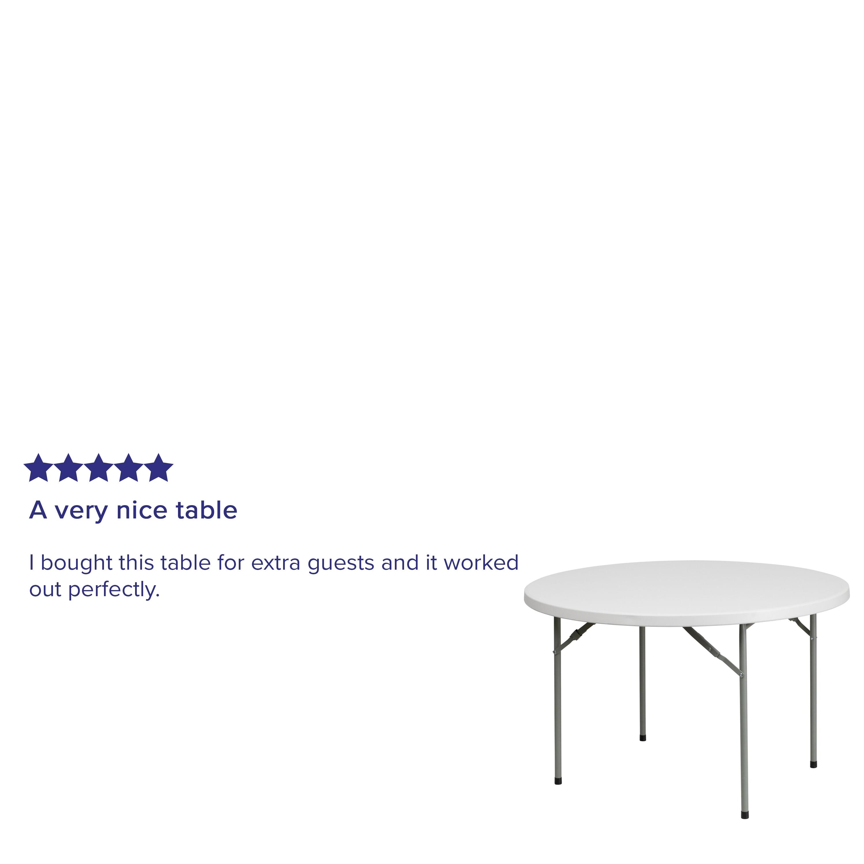 Parker 48" Round Plastic Event Folding Table by Flash Furniture