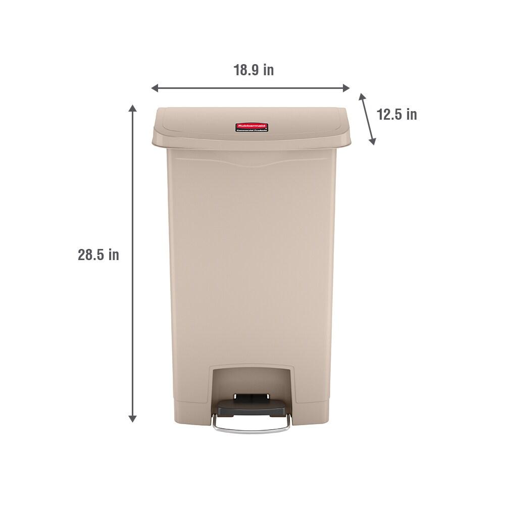 Rubbermaid Commercial Products Slim Jim Plastic Step On Trash Can - 13 Gallons