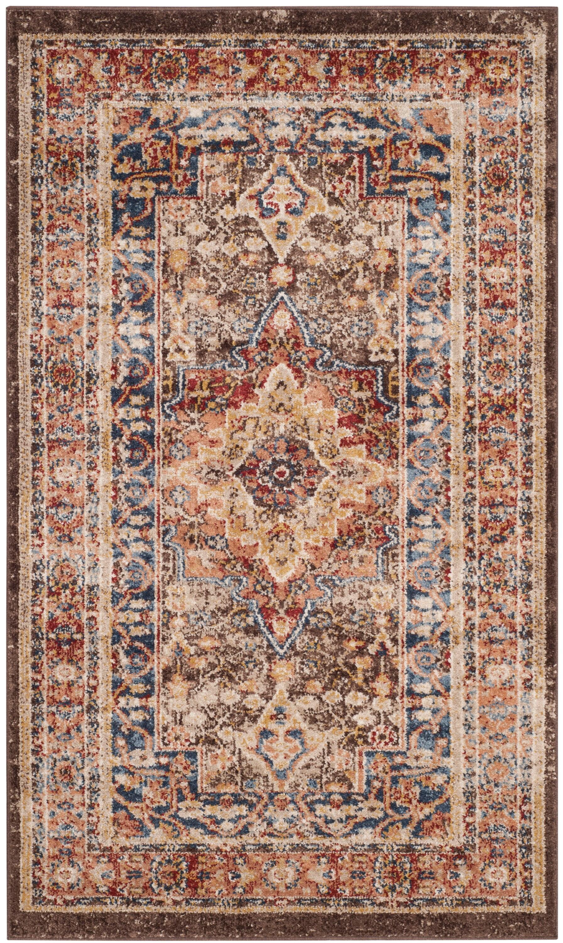 SAFAVIEH Bijar Rhona Oriental Area Rug, Brown/Rust, 3' x 5'