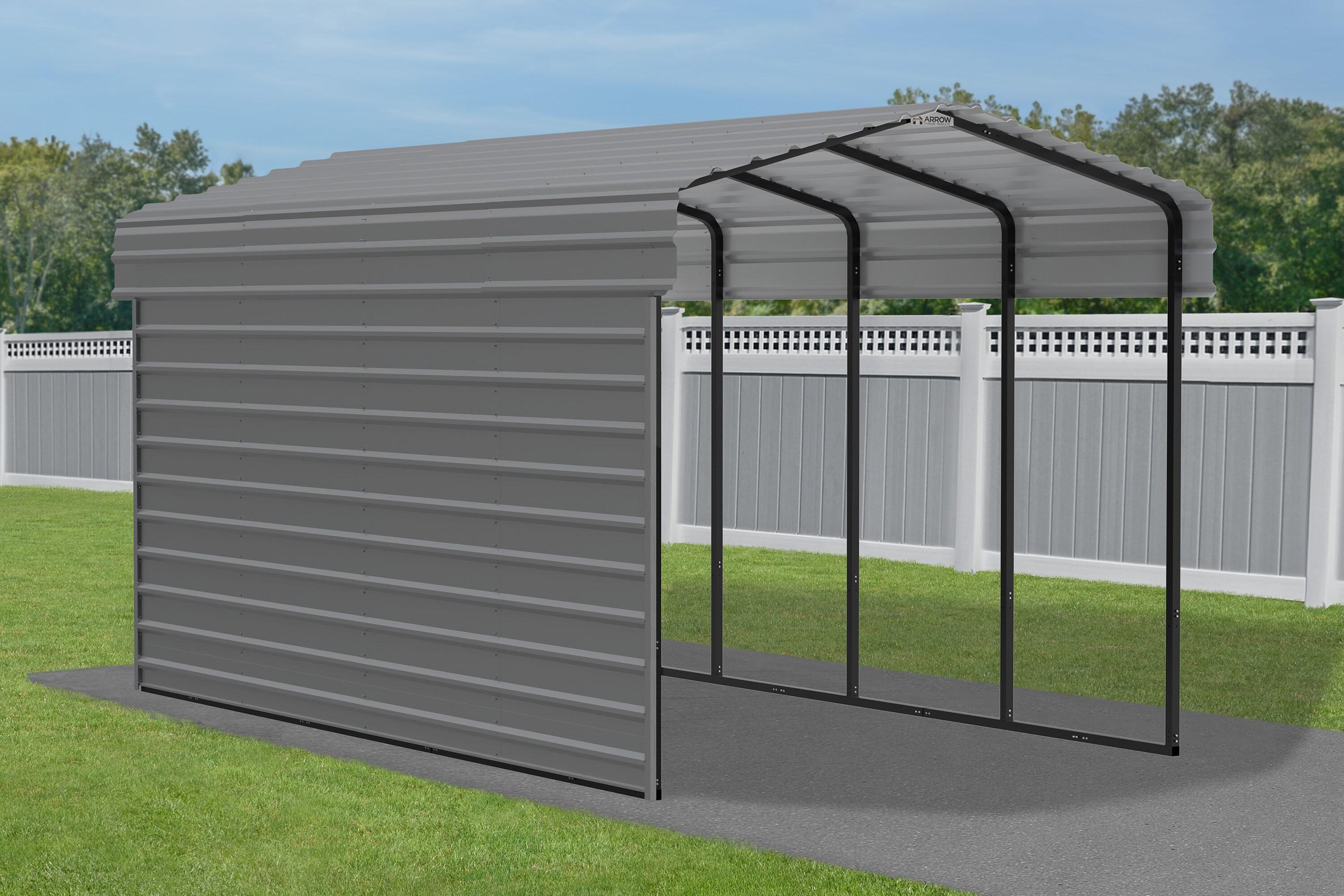 Arrow 20 x 10 ft Carport with 1-sided Enclosure