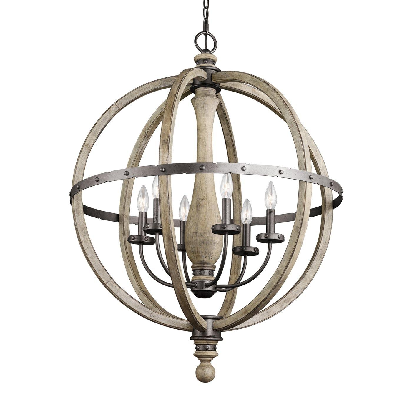 Kichler Lighting Evan 6 - Light Chandelier in  Distressed Antique Gray